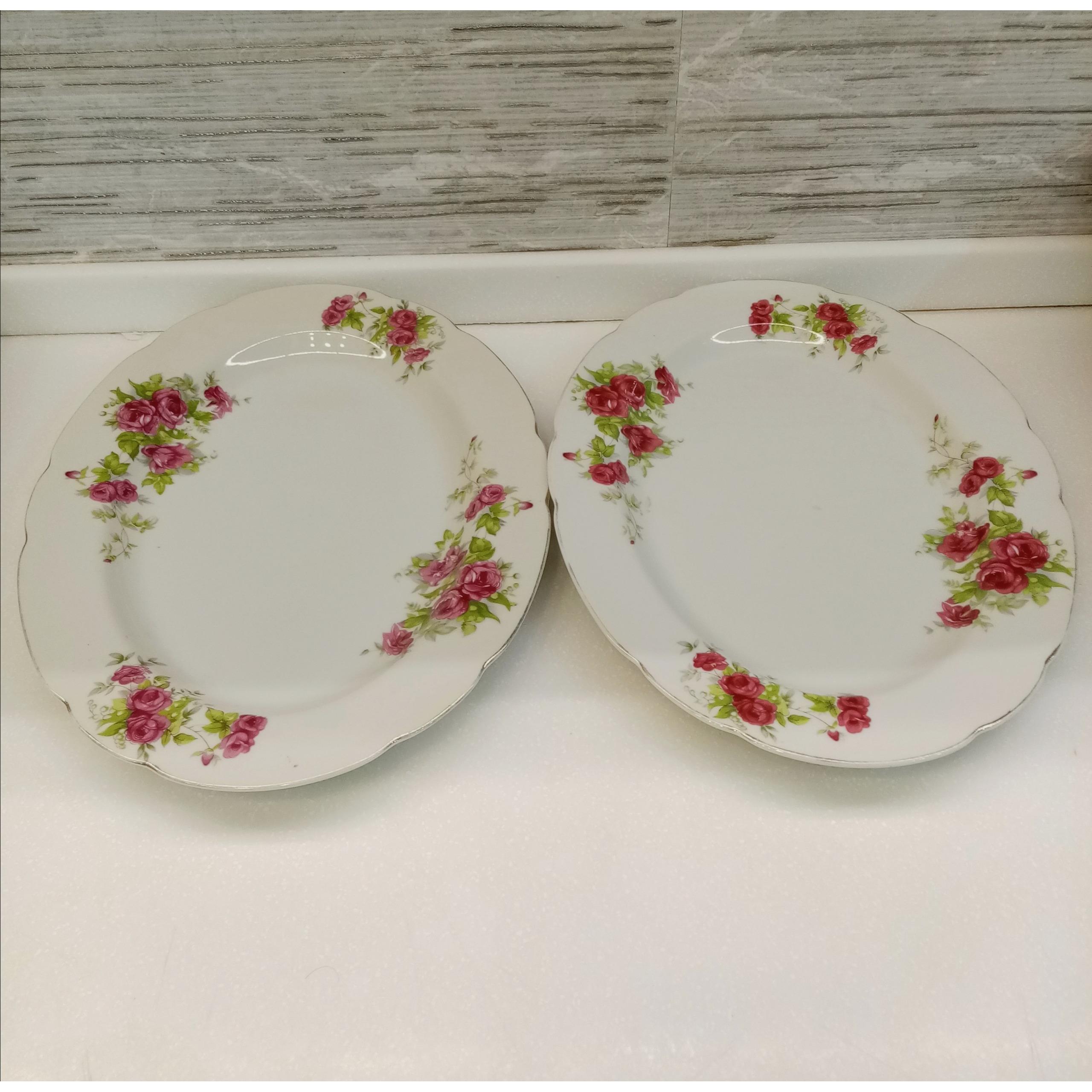 یکجفت دیس گلسرخی ژاپنی زیبا 36سانتی