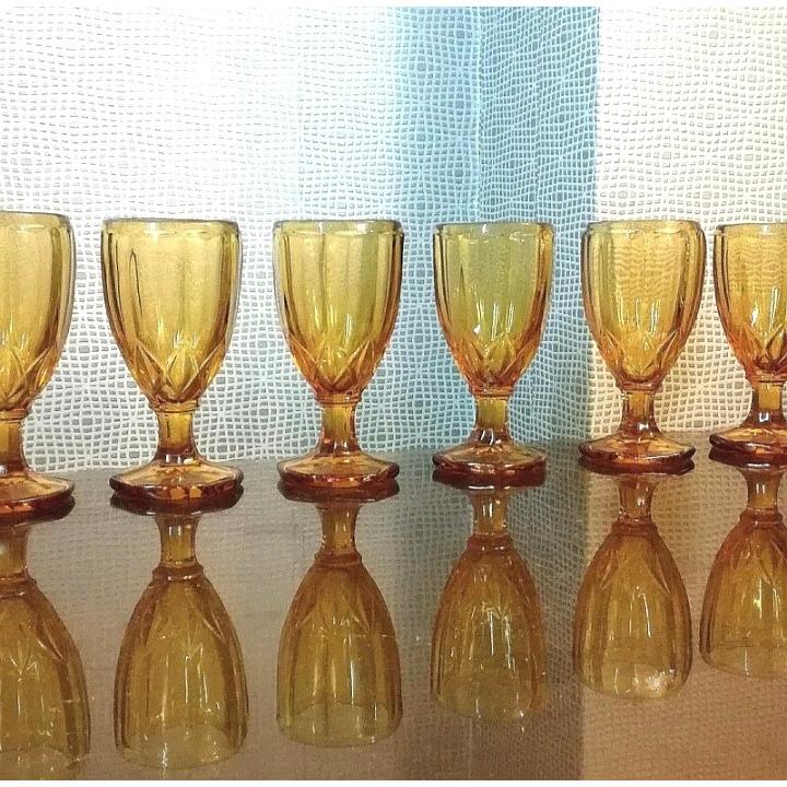 یکدست جام گیلاس قدیمی چک