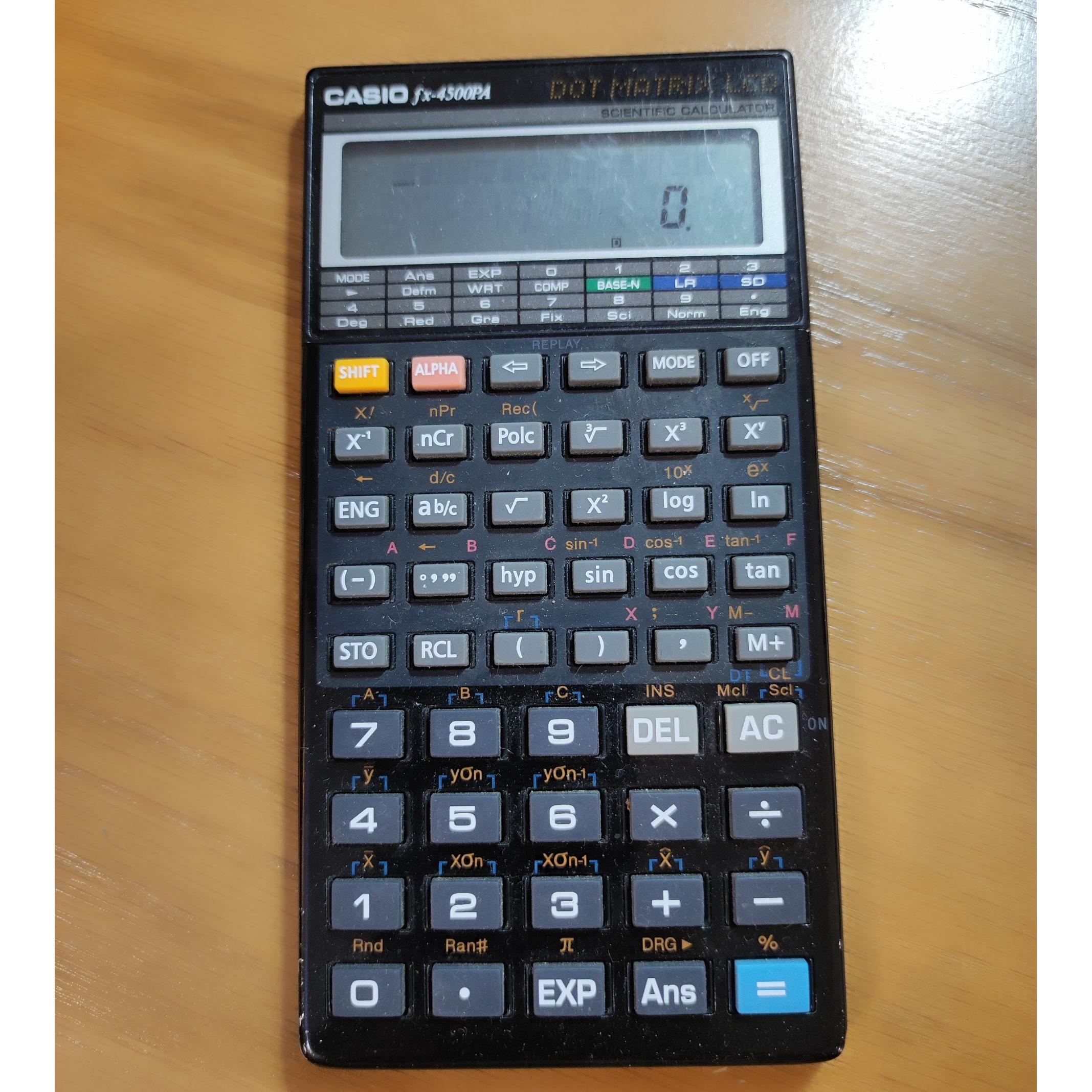 ماشین حساب کاسیو مهندسی fx-4500pa
