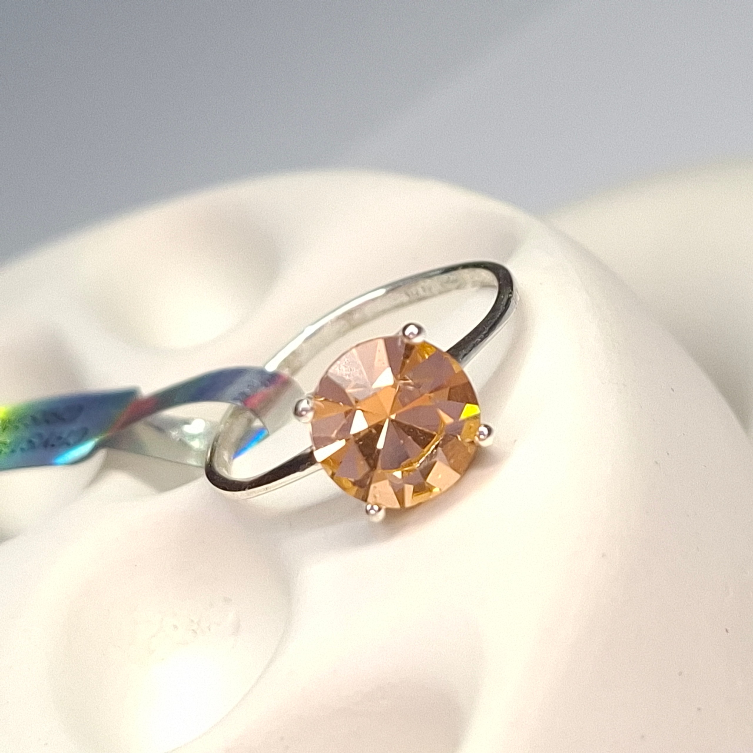 انگشتر نقره مدل تک سنگ بسیار خاص