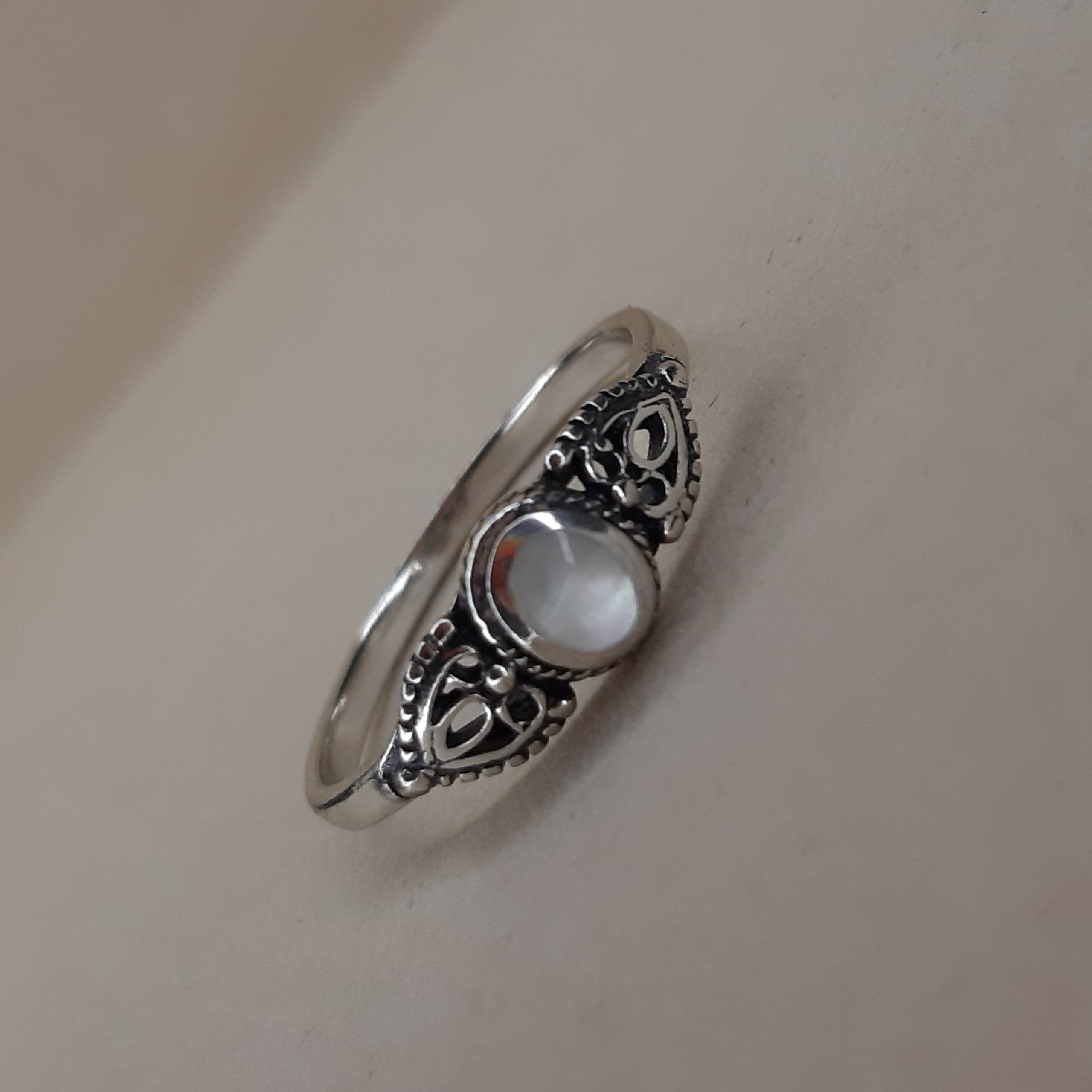 انگشتر نقره مدل سنگ دار برند ای ام آمریکایی