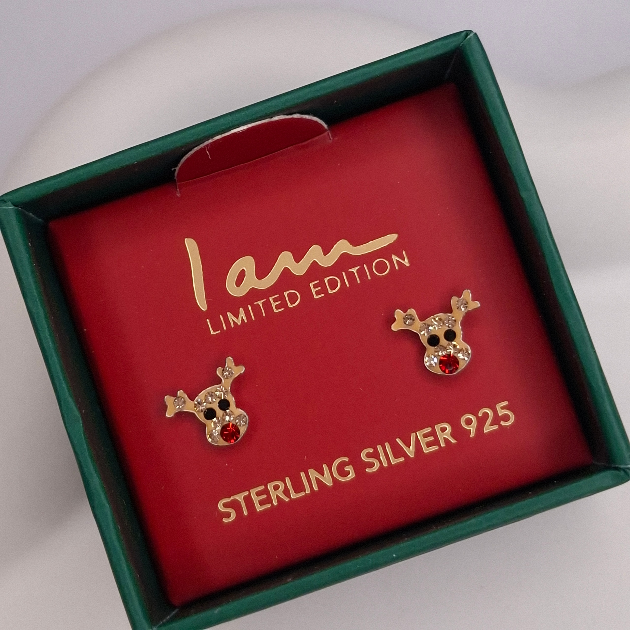 گوشواره نقره کریسمس مدل گوزن برند ای ام