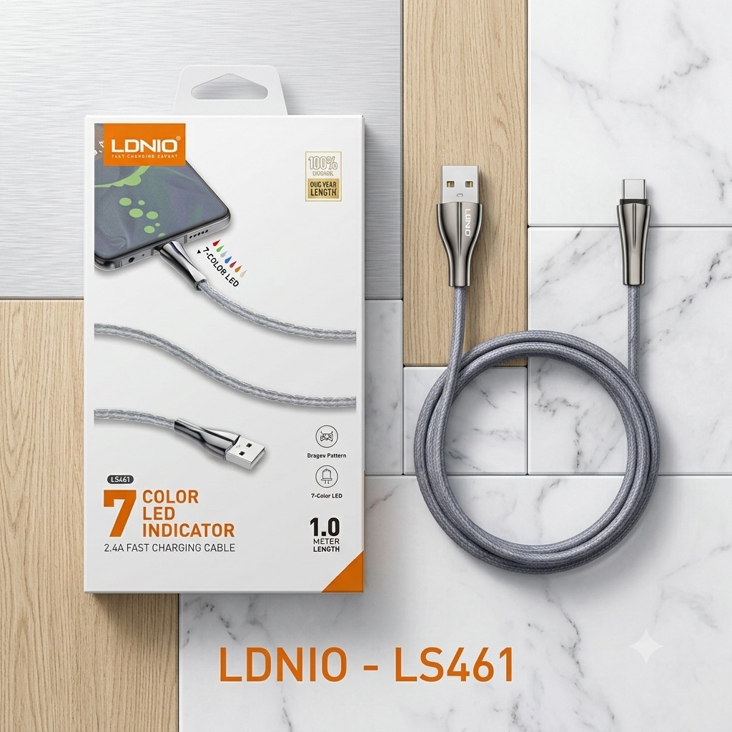 کابل شارژ الدینیو تایپ سی فست شارژ Ldnio LS461
