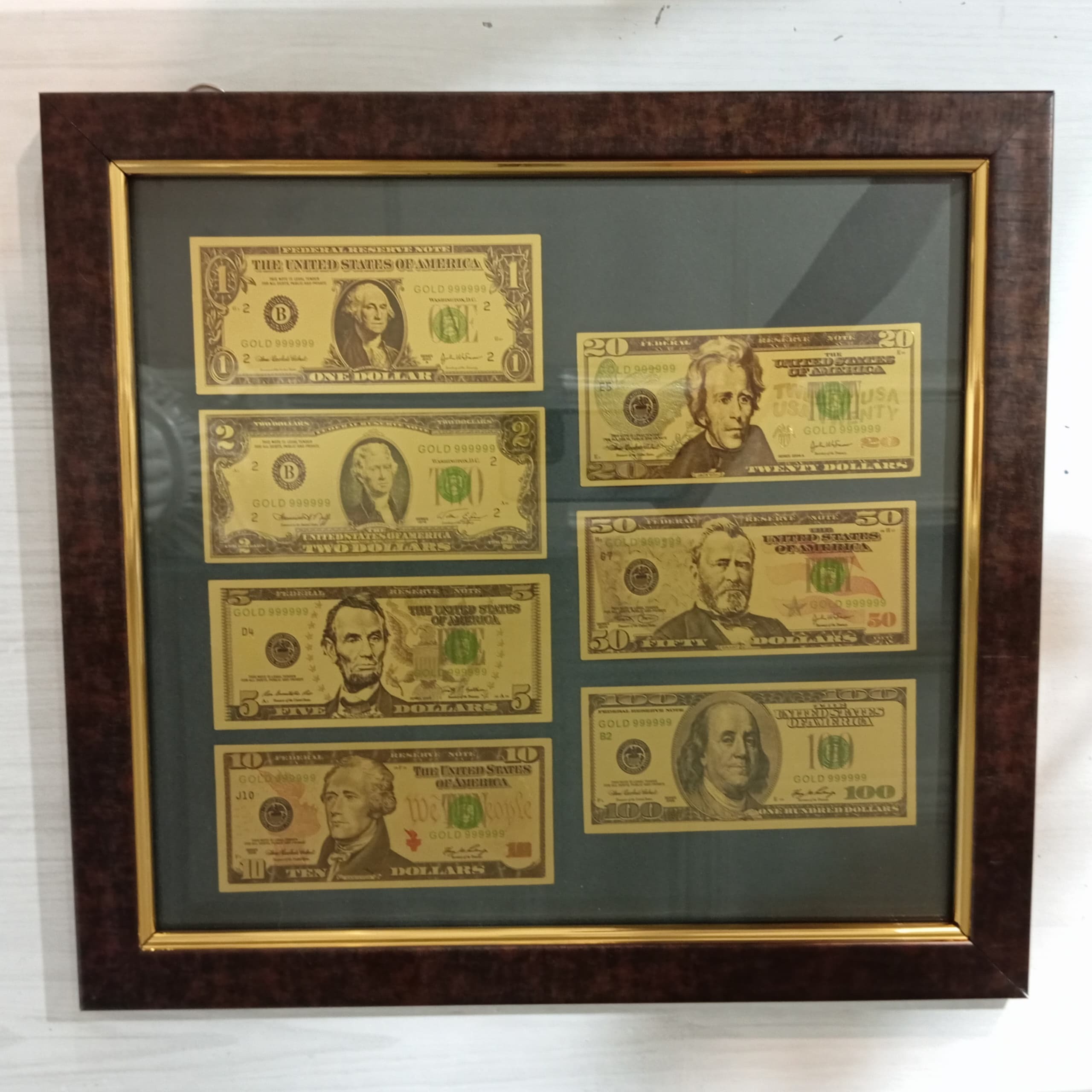 تابلو ست دلار طلایی فانتزی