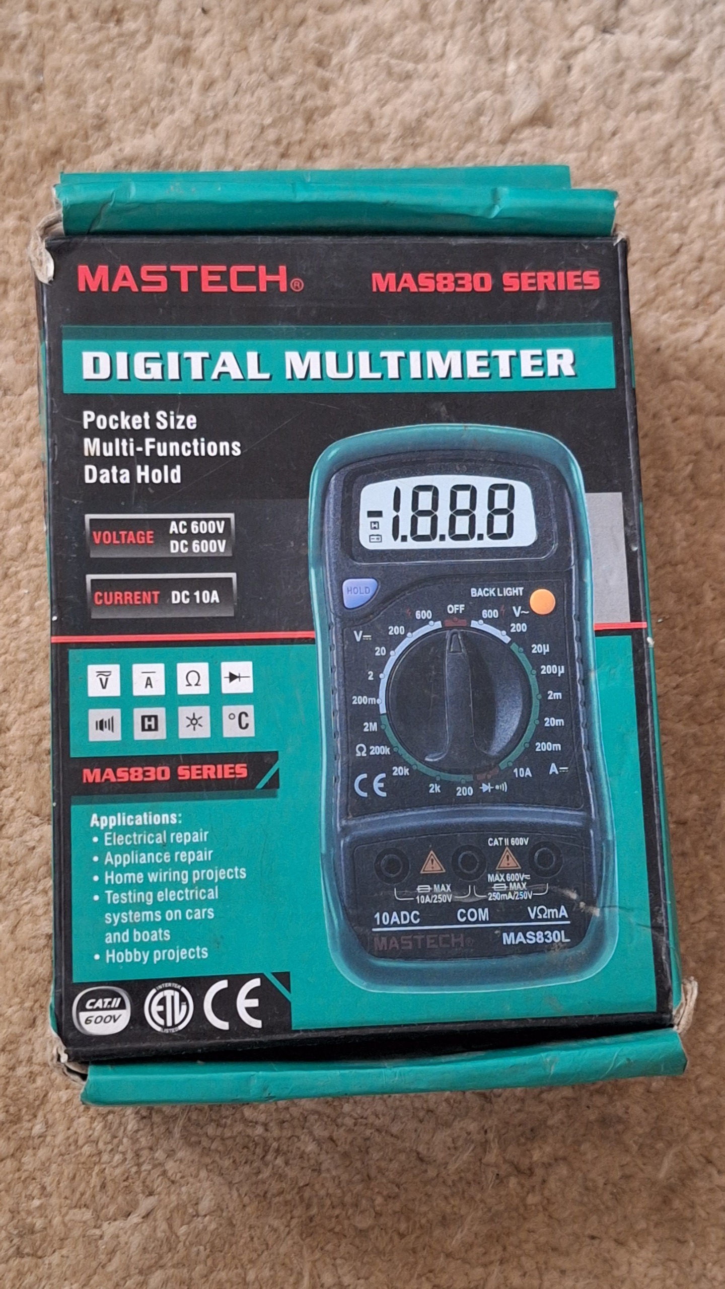 مولتی متر مستک mas830L