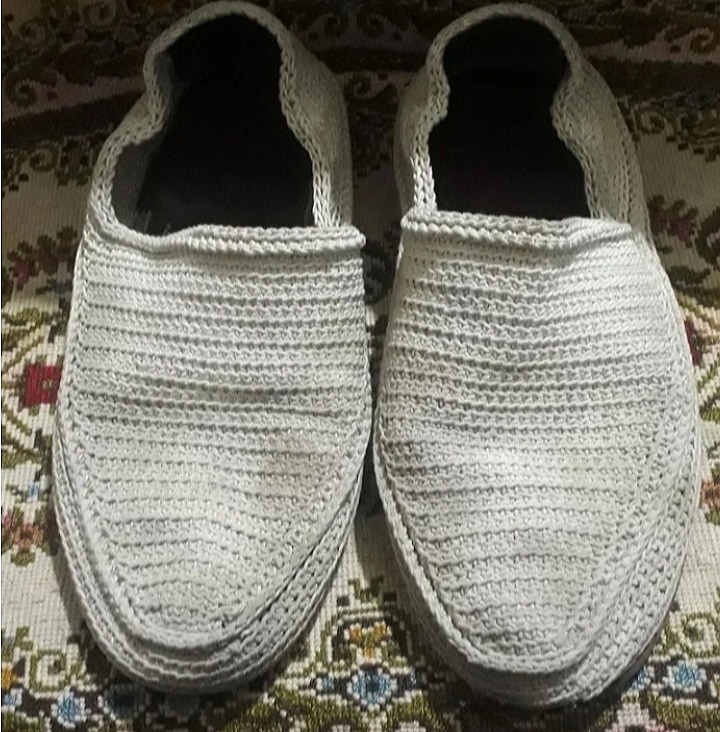 گیوه دستدوز ابربشم و چرم گاومیش