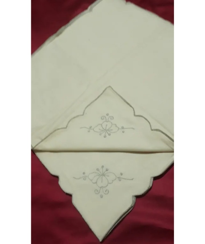 رومیزی وارداتی دست دوز سوزن دوزی شده 12 تیکه