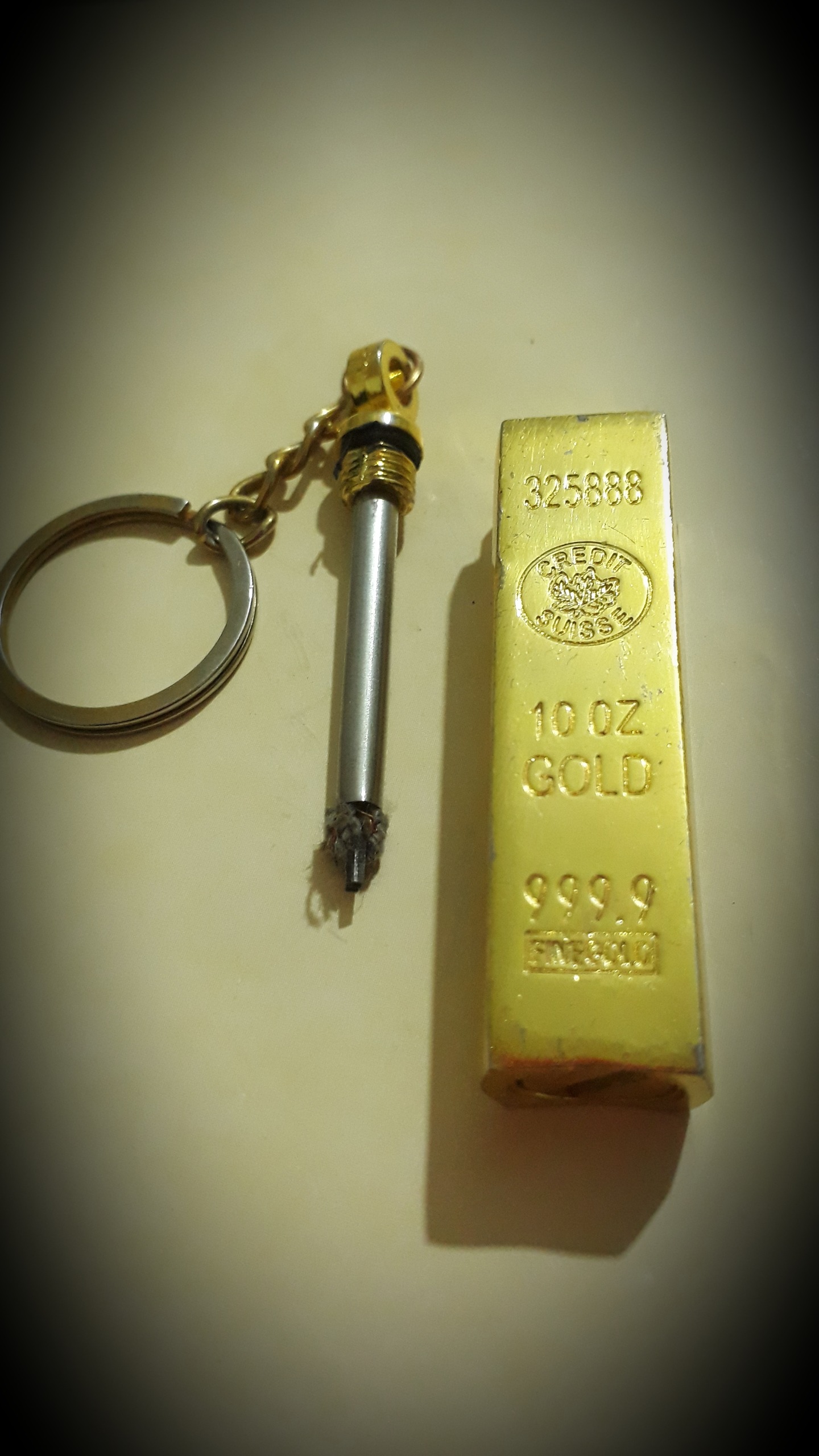 فندک آنتیک بنزینی مدل شمش طلا (کبریتی)