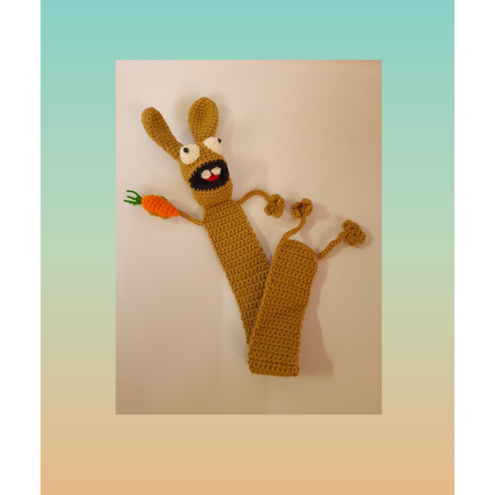 بوک مارک خرگوش قلاب بافی