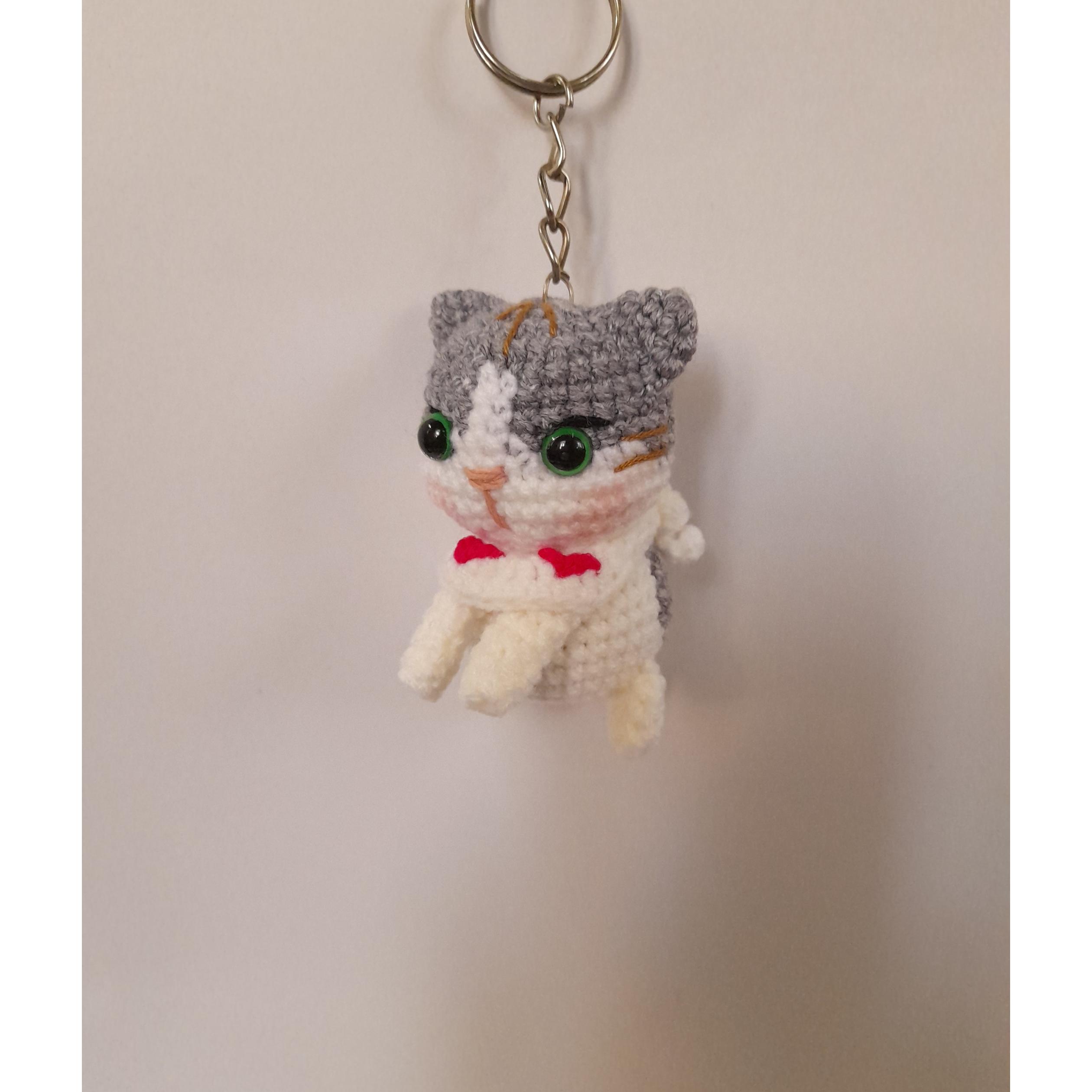 آویزعروسکی پیشی بانمک قلاب بافی