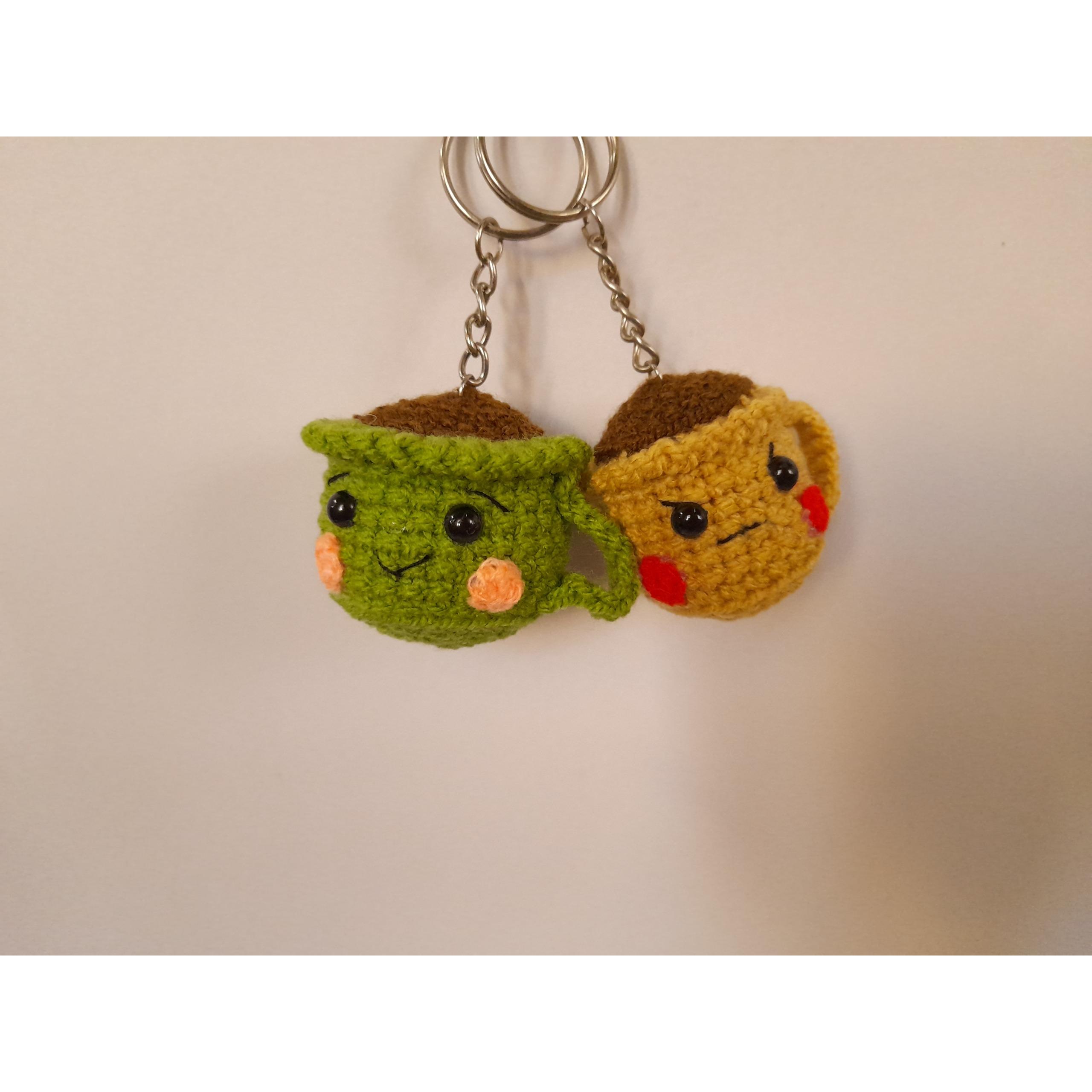 جاکلیدی فنجان کیوت قلاب بافی