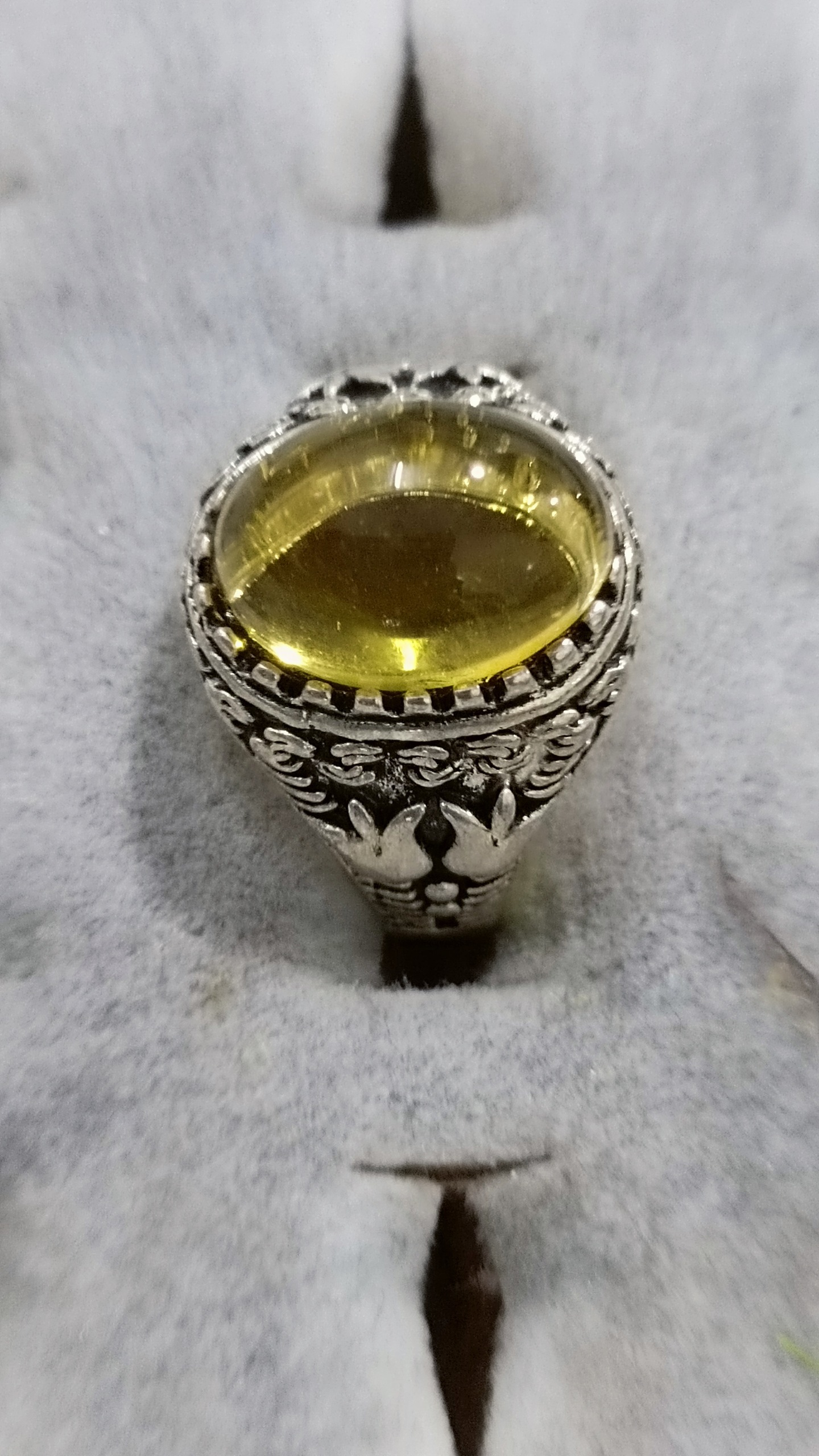 انگشتر وارداتی نگین عسلی