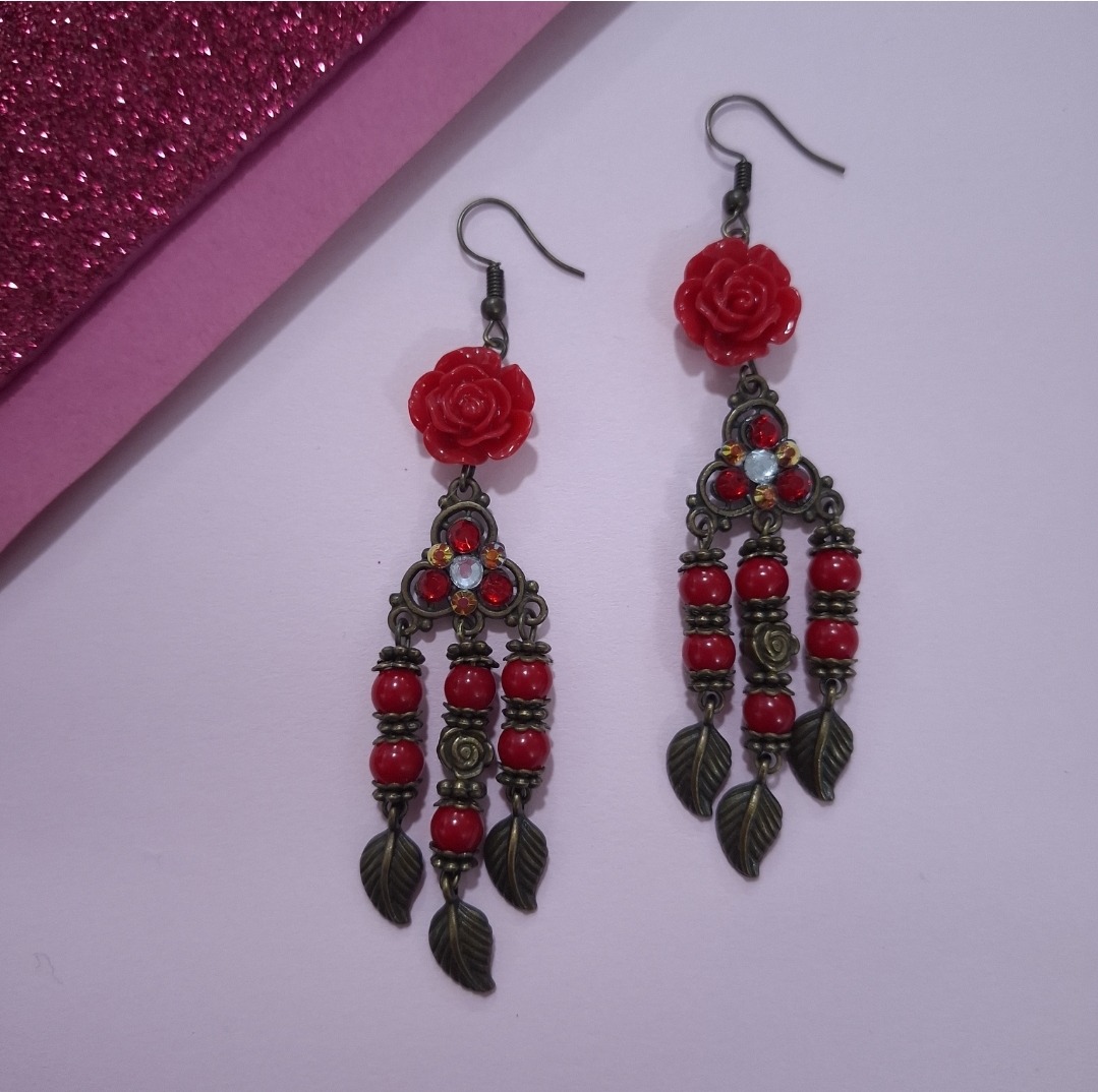 گوشواره سنتی گل رز
