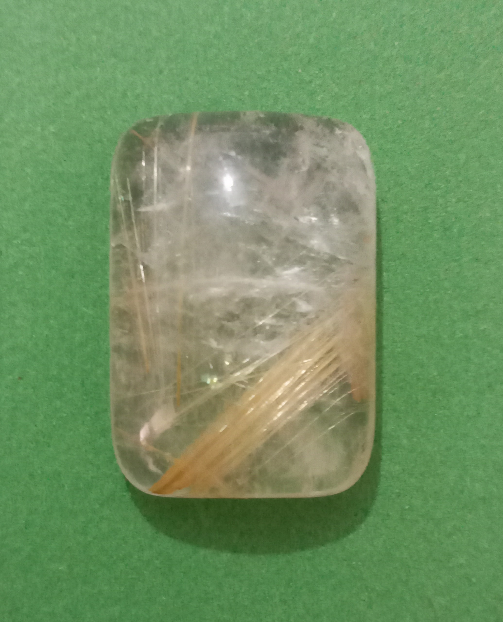 نگین سنگ معدنی روتایل کوارتز (مناسب گردنی)