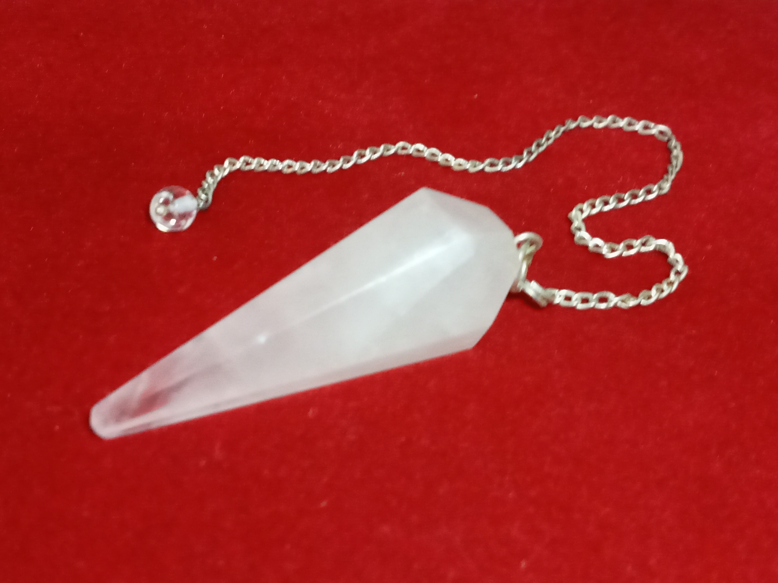 اویز سنگ کوارتز صورتی (به صورت پاندول)