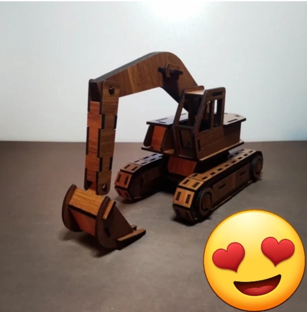 ماکت بیل مکانیکی چوبی