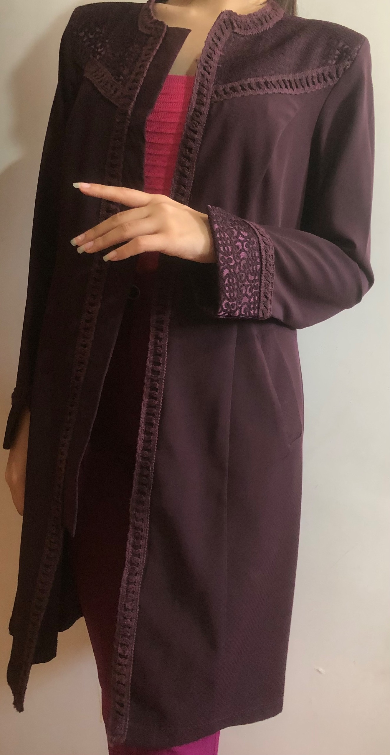 مانتو کتی کرپ سوزنی سایزL