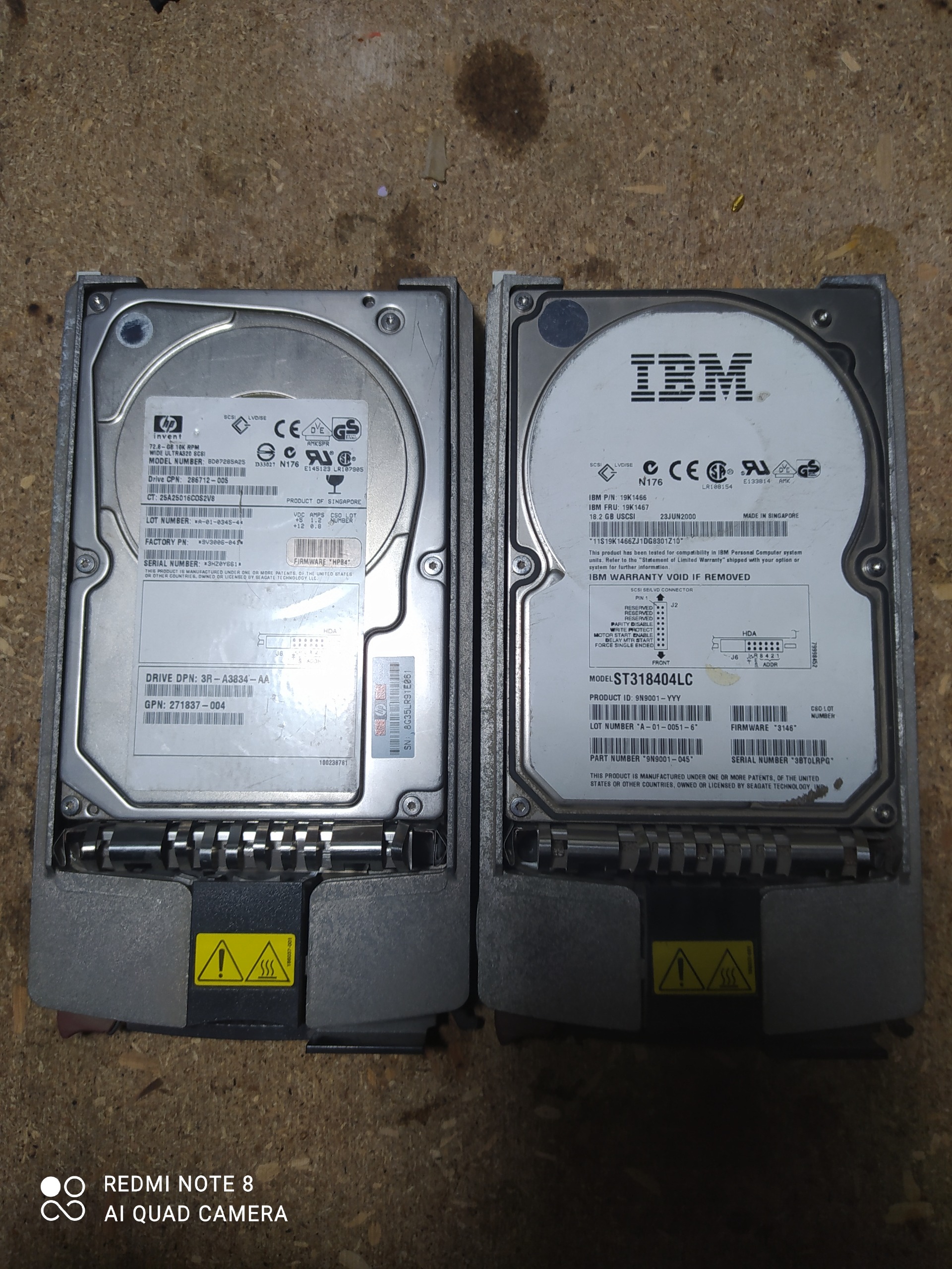 هارد سرور اسکازی hpو IBM سالم 72 gb