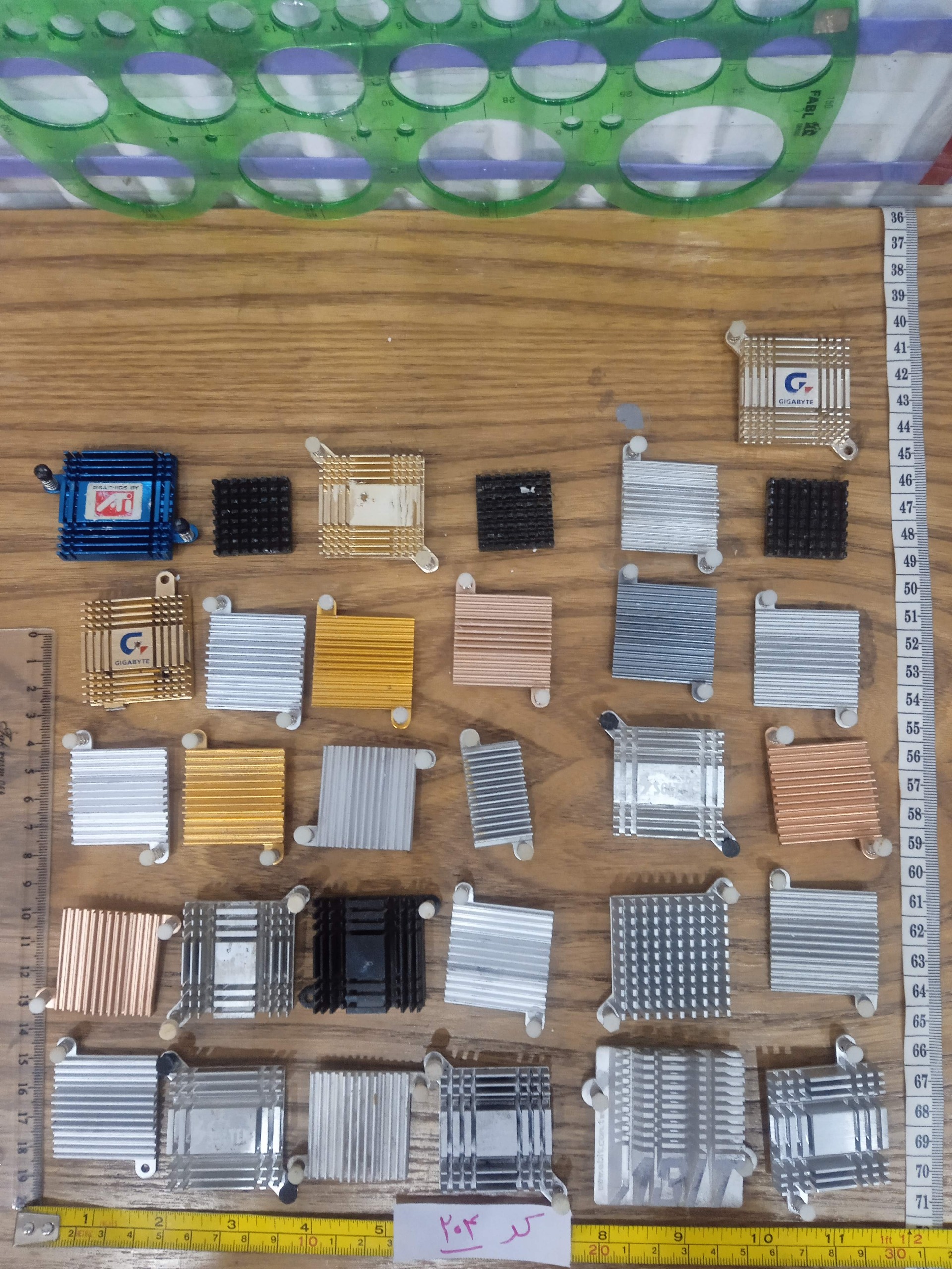 هیت سینک مختلف با کیفیت عالی 31 عدد با هم