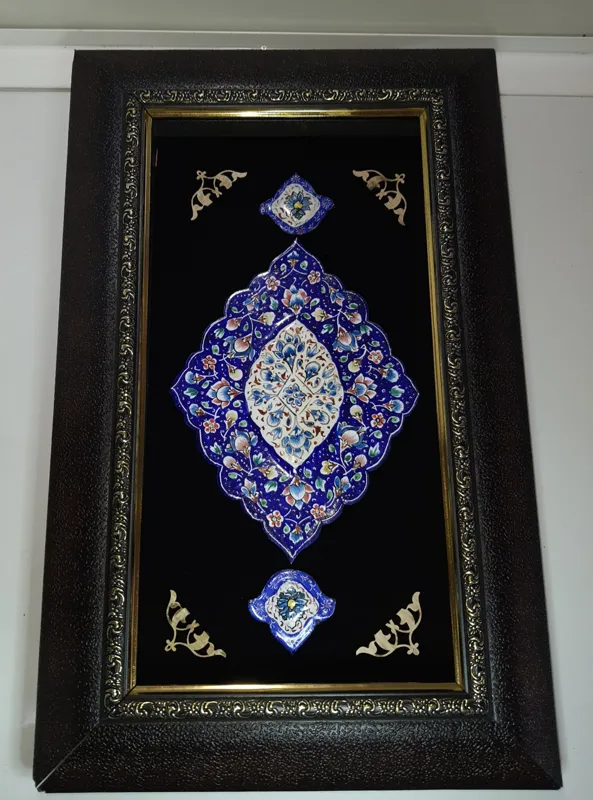 قاب میناکاری مس سه پلاک اصفهان