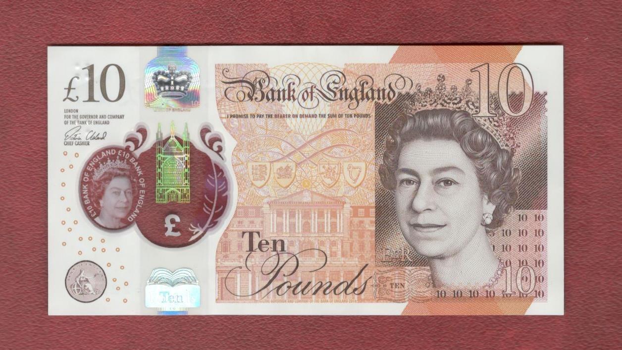 تک اسکناس 10 پوند پلیمری انگلستان