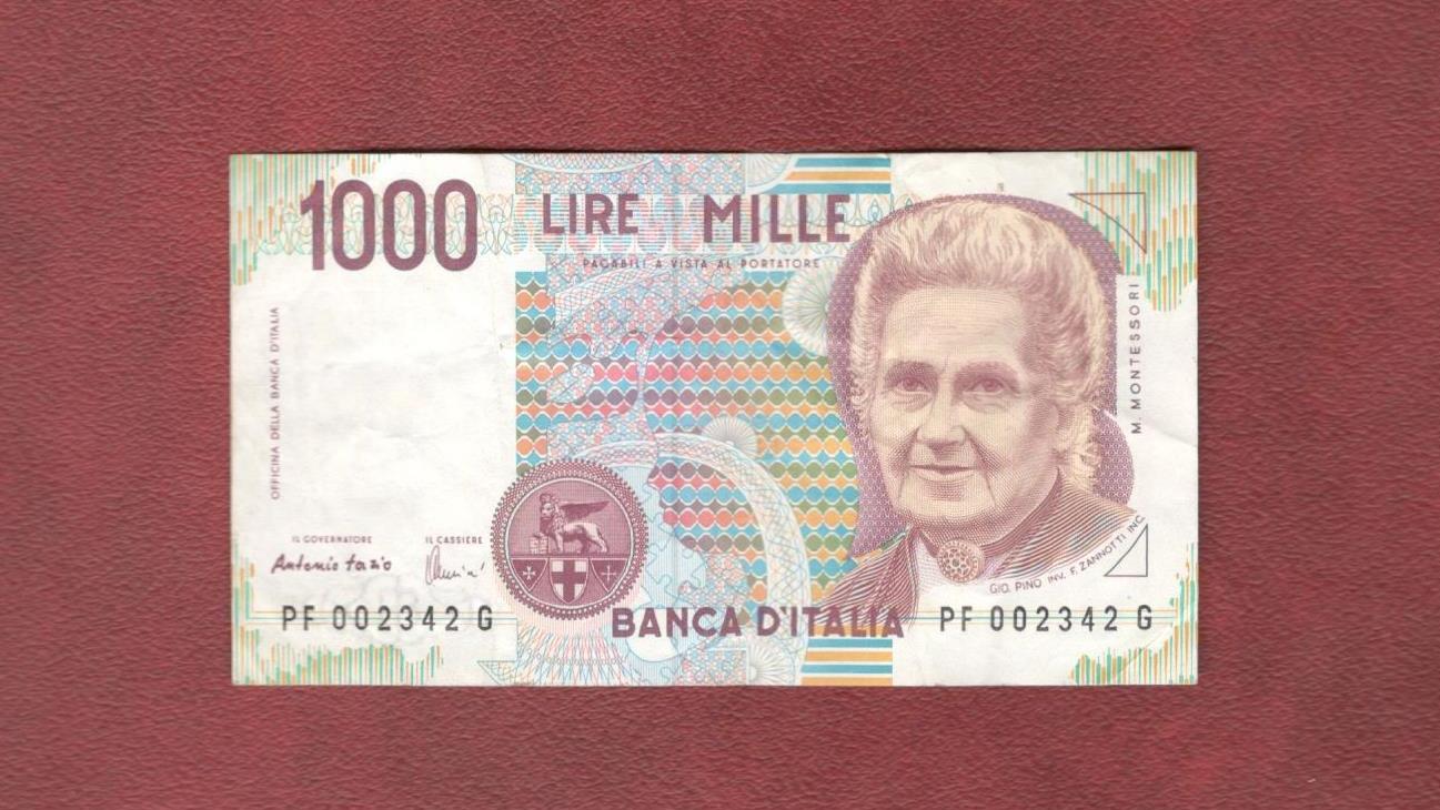 تک اسکناس 1000 لیر ایتالیا