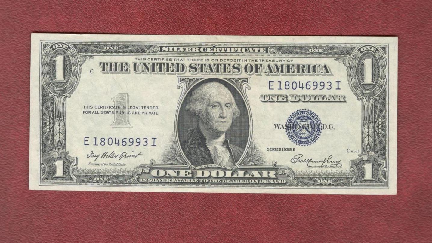 تک اسکناس 1 دلار آمریکا 1935 کیفیت عالی و بکر