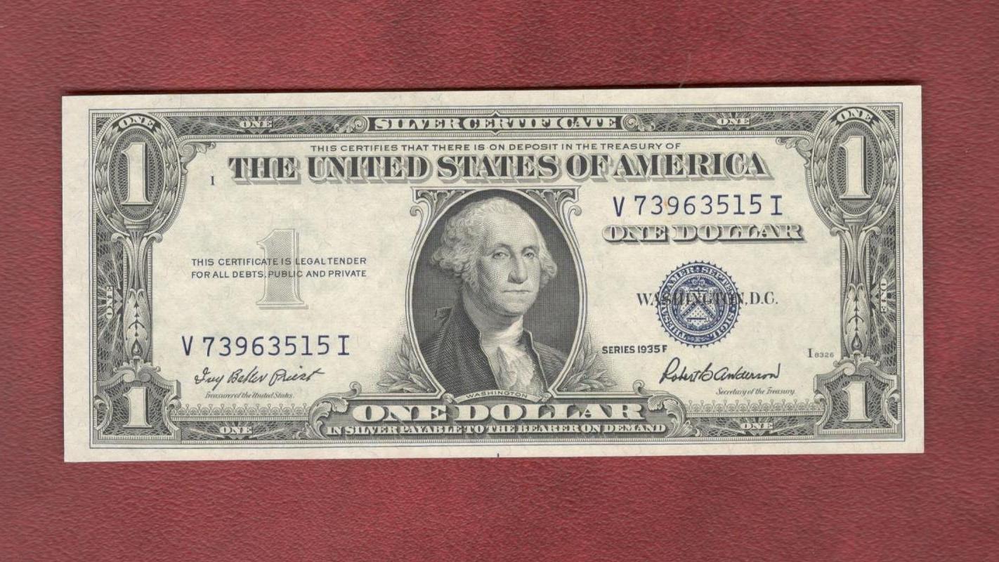 تک اسکناس 1 دلار آمریکا 1935 بانکی