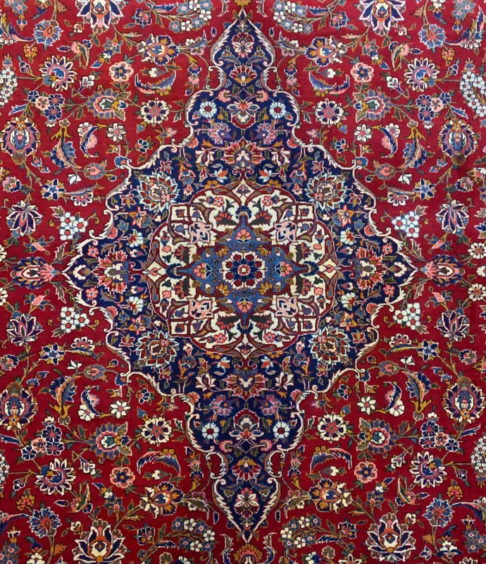 فرش دستبافت کاشان لاکی 14 متری (رنگ گیاهی)