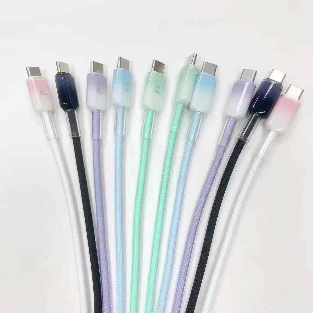 کابل شارژر نخی سر رنگی