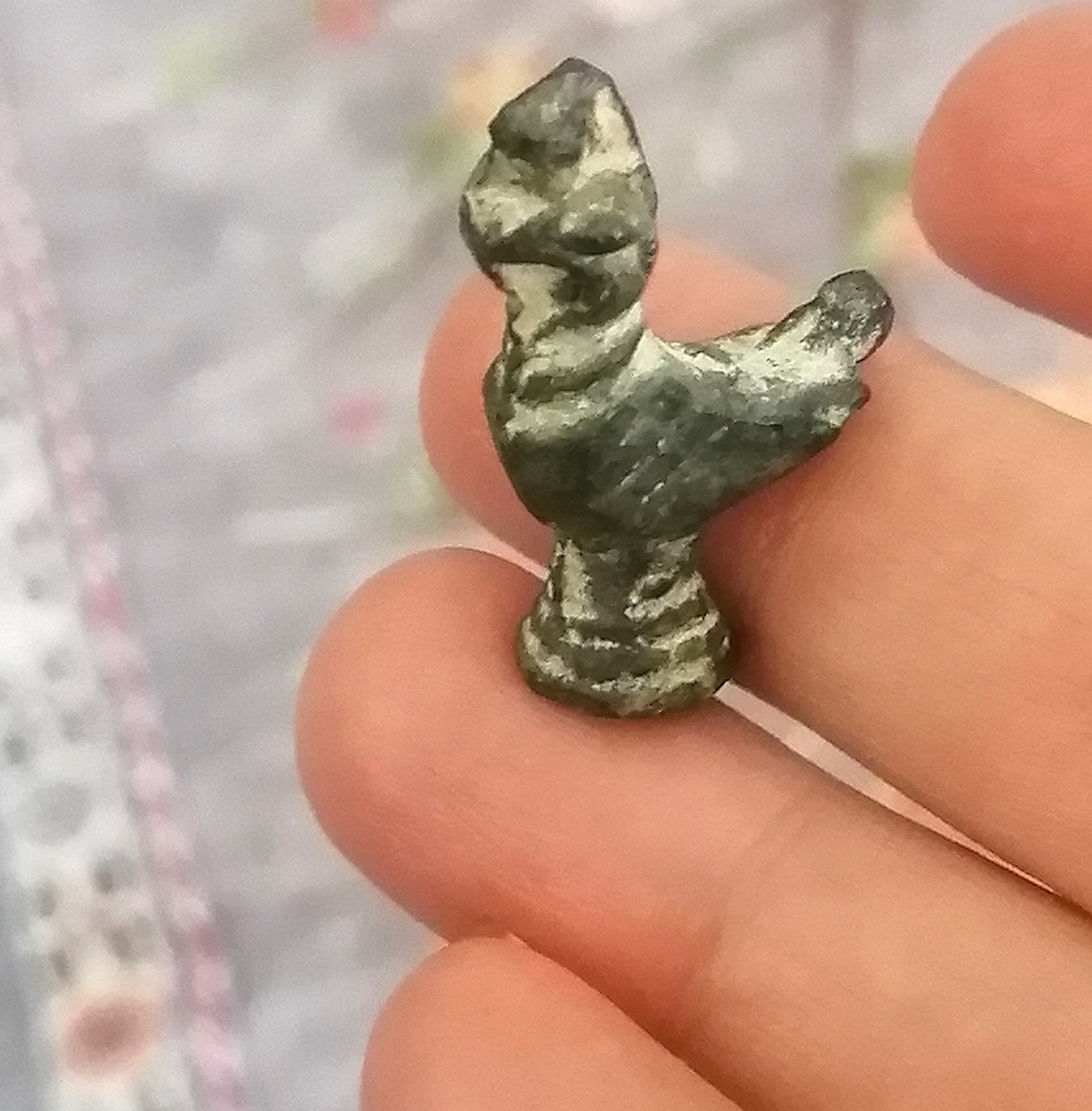 مجسمه  پرنده مینیاتوری قدیمی