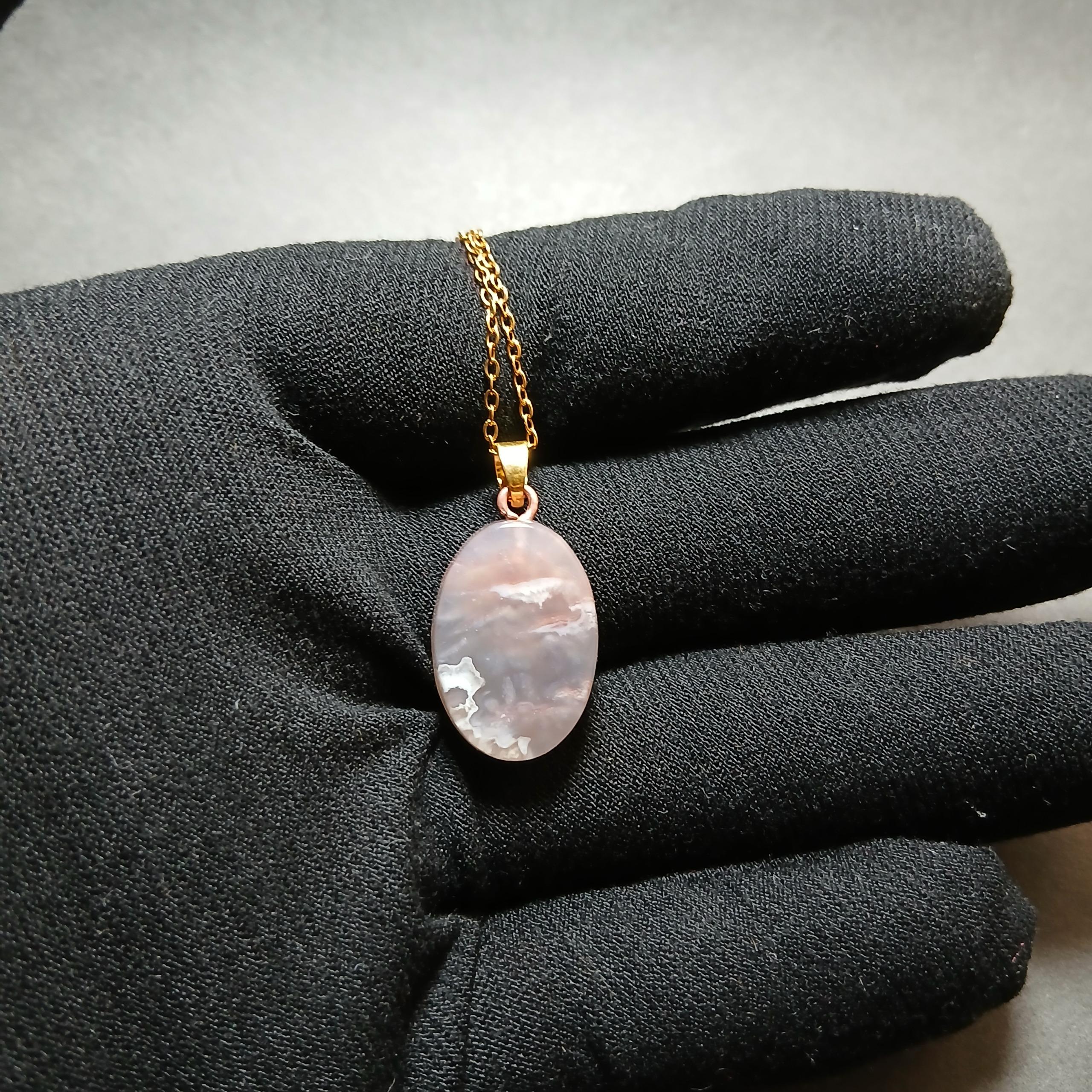 گرنبند عقیق سلیمانی به همراه زنجیر