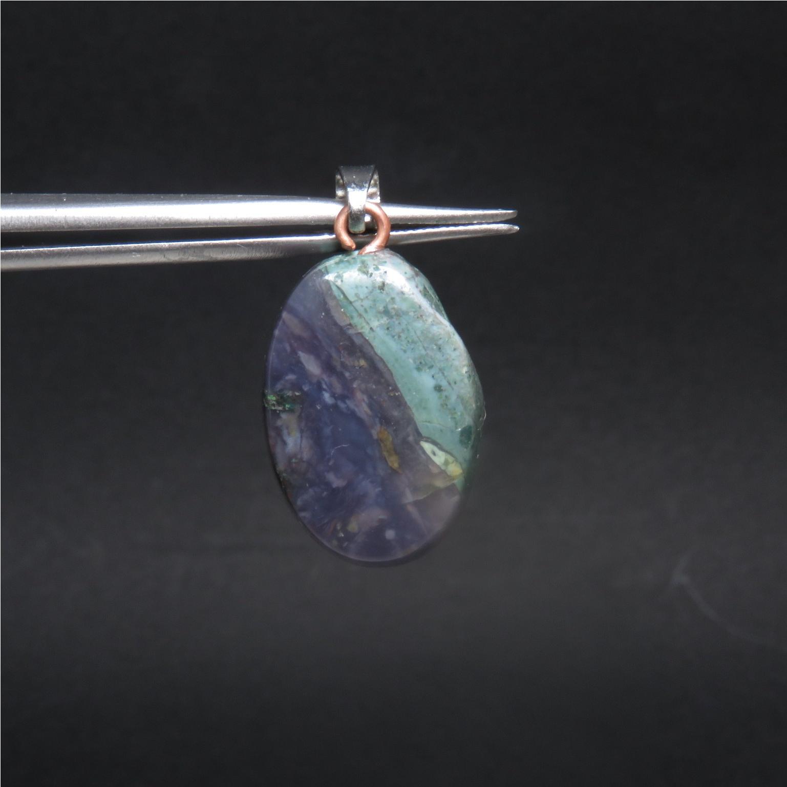 گردنبند عقیق کبود معدنی و طبیعی بدون بهسازی