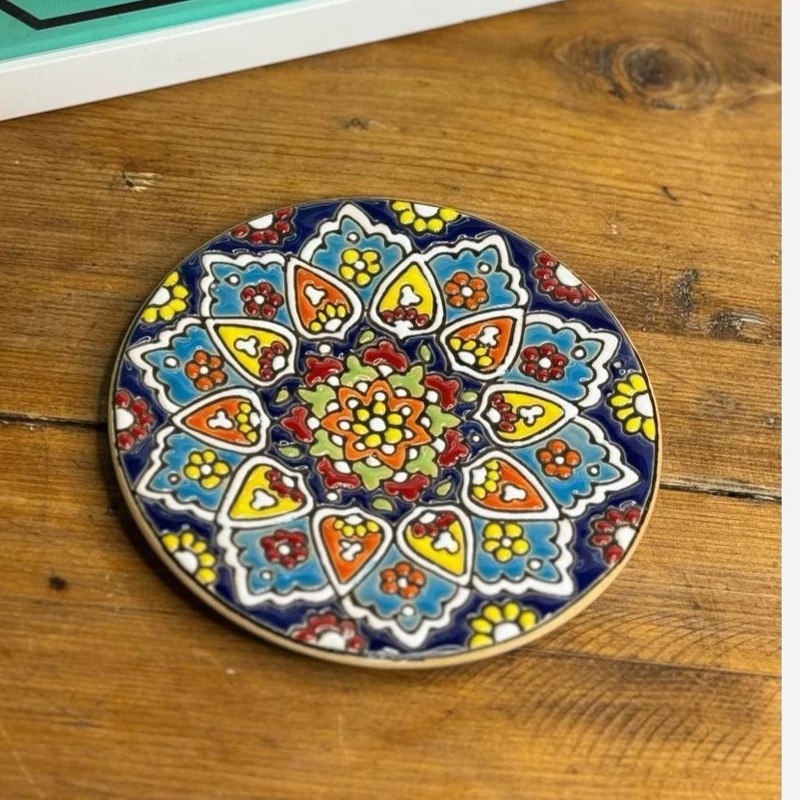 بشقاب میناکاری سفالی