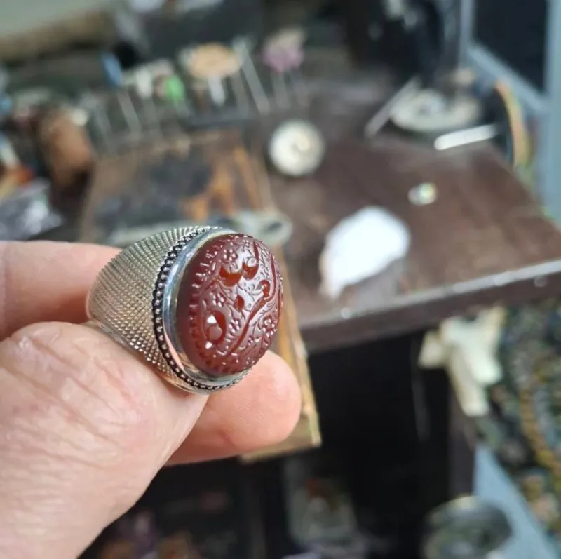 انگشتر حکاکی العزه الله