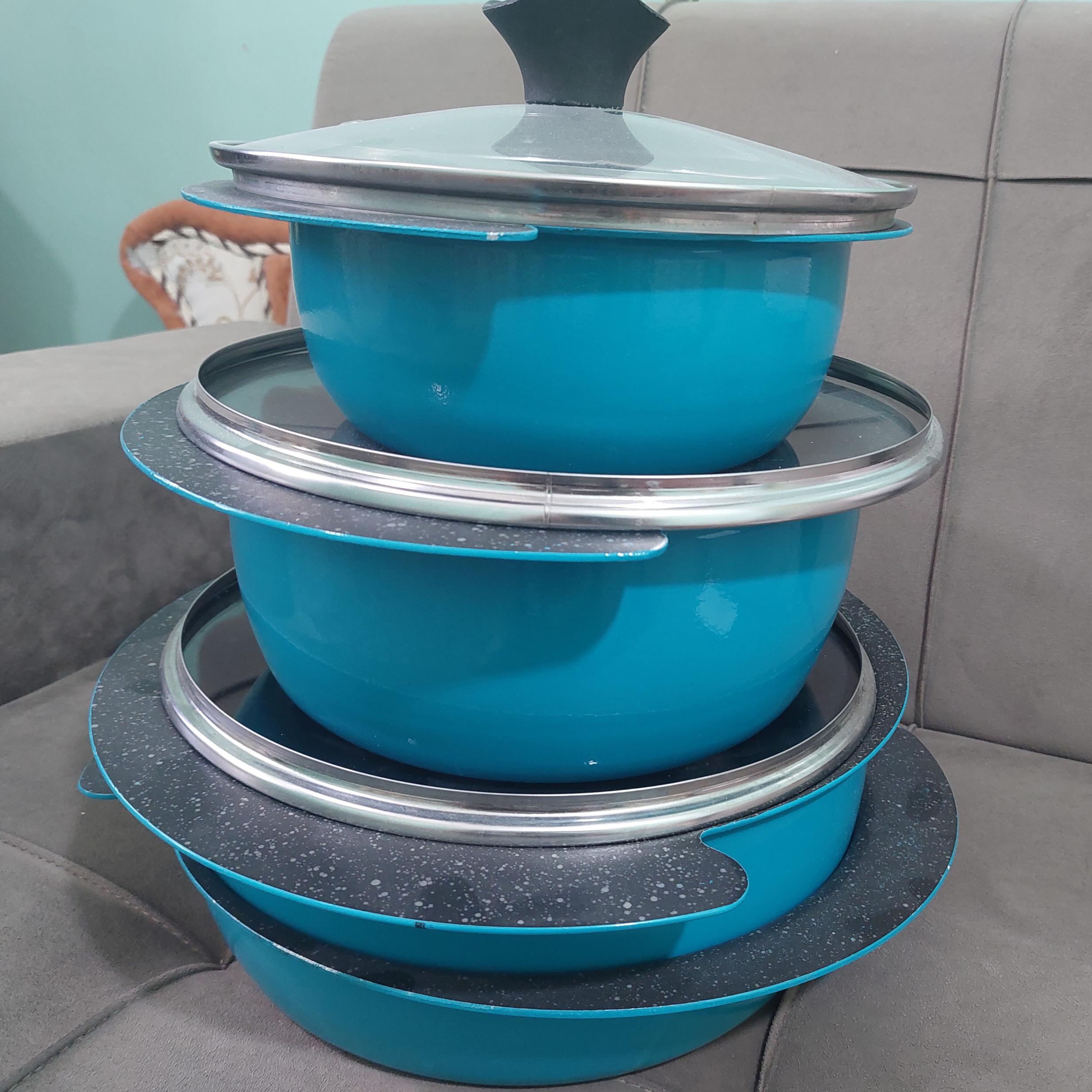 سرویس 8پارچه قابلمه سبزآبی