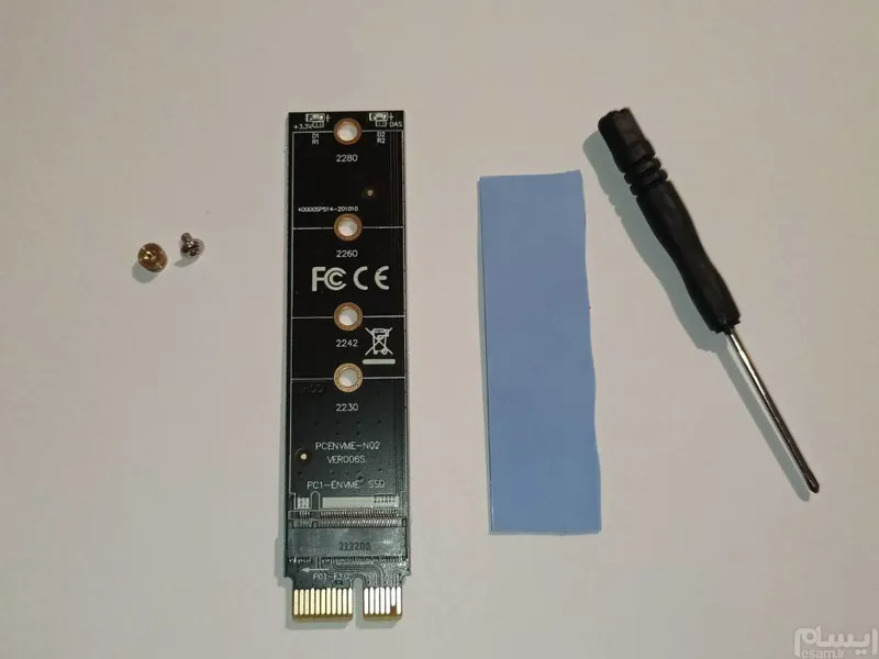 تبدیل PCI-E به nvme m2 همراه با پد سیلیکون