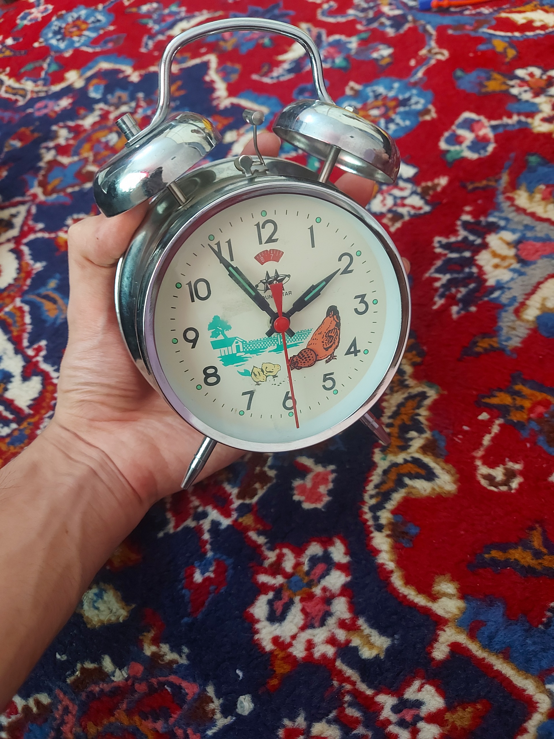 ساعت رومیزی مرغی قدیمی و کلکسیونی
