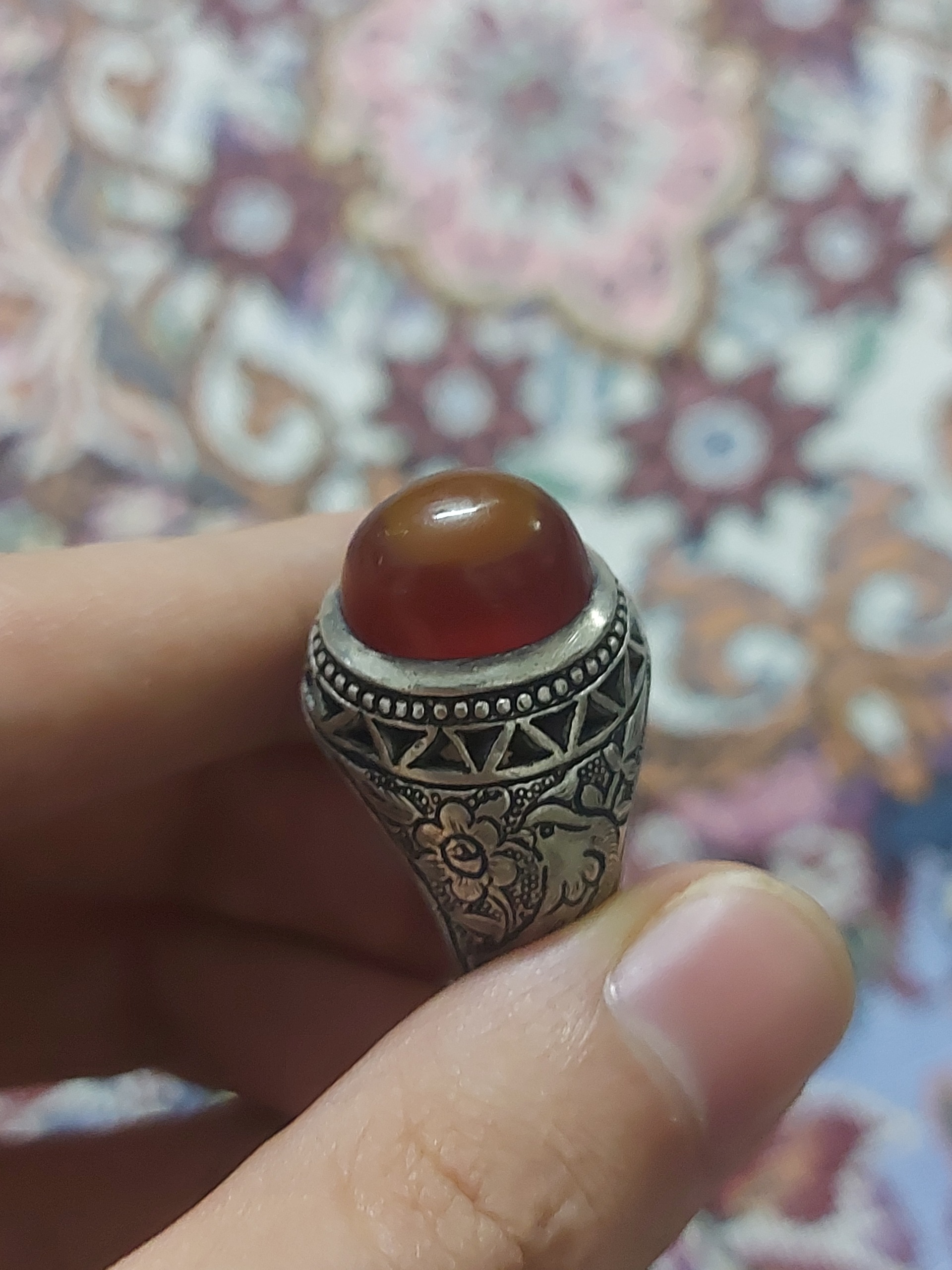 انگشتر فرح نیا عقیق باباقوری کهنه و قدیمی
