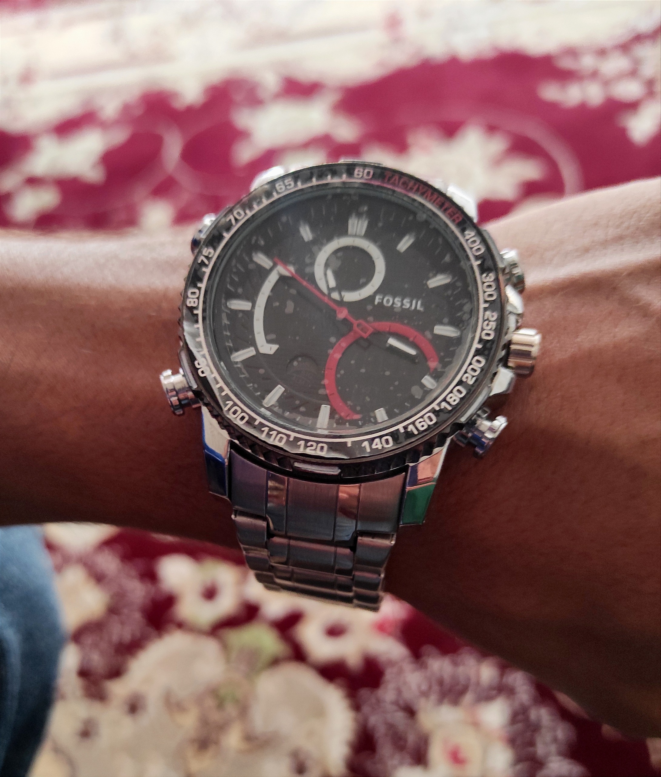 ساعت مچی مردانه مدل Fossil استیل دو زمانه