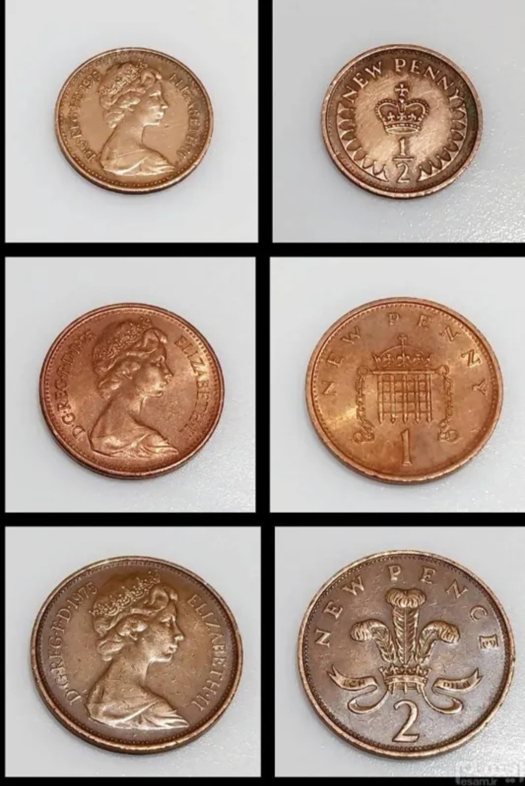 سکه ست ملکه یک دو و نیم پنی کمیاب