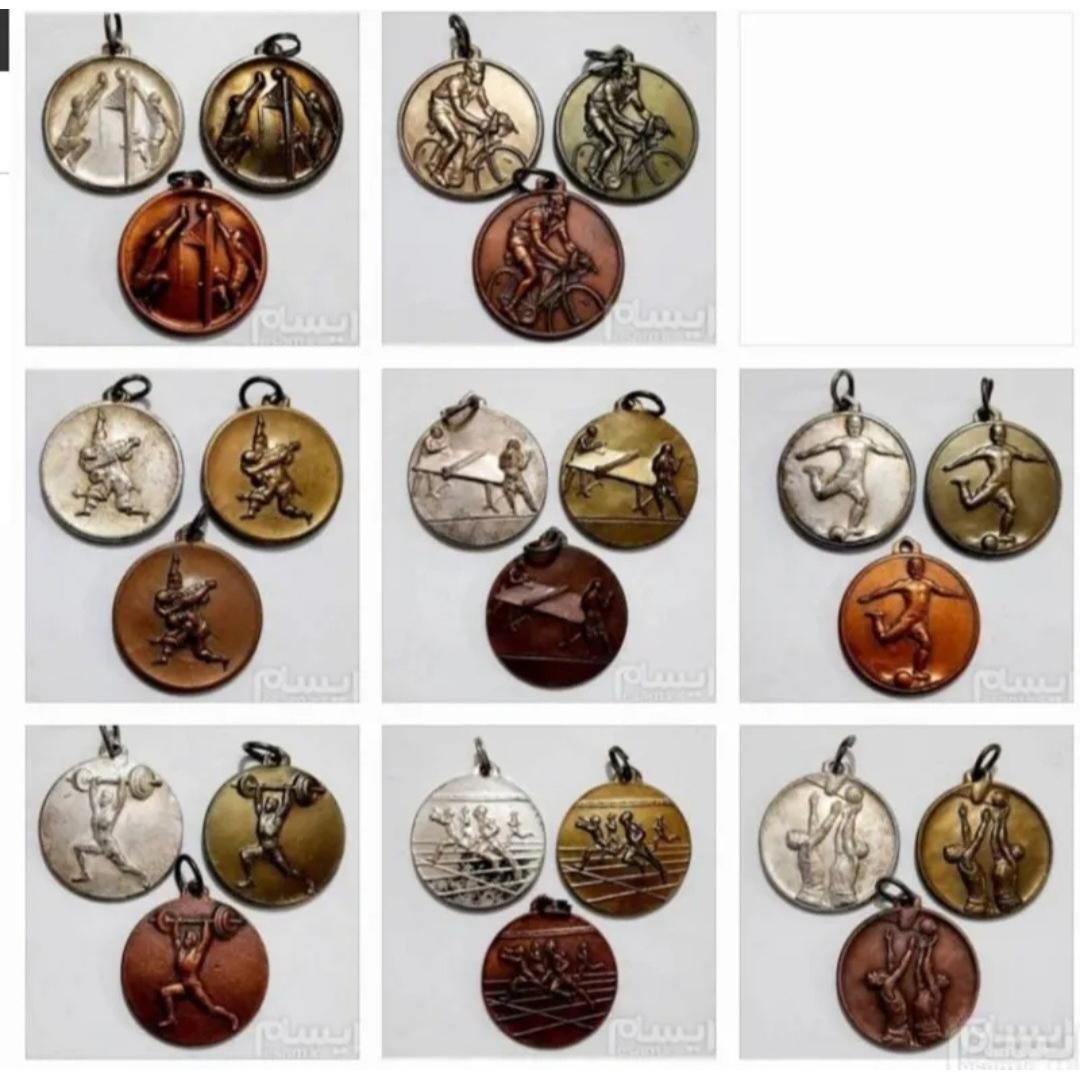 مدال ست سه تایی نماد طلا نقره برنز
