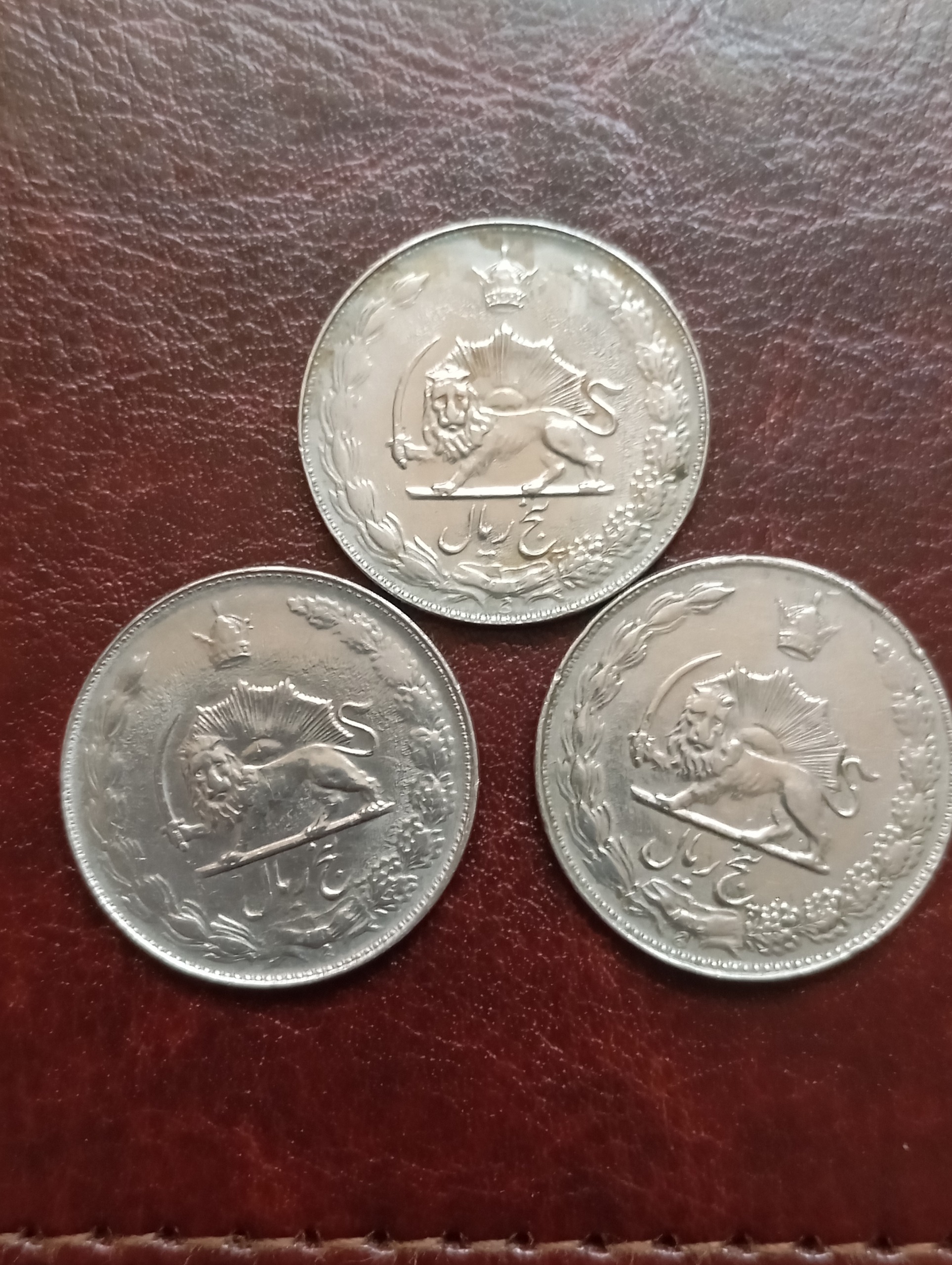 3عددسکه ارور5ریالی محمدرضا شاه