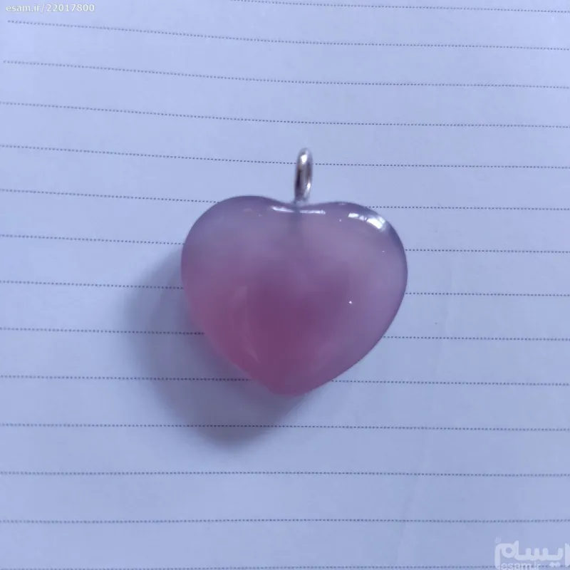 آویز عقیق سوسنی تراش قلب