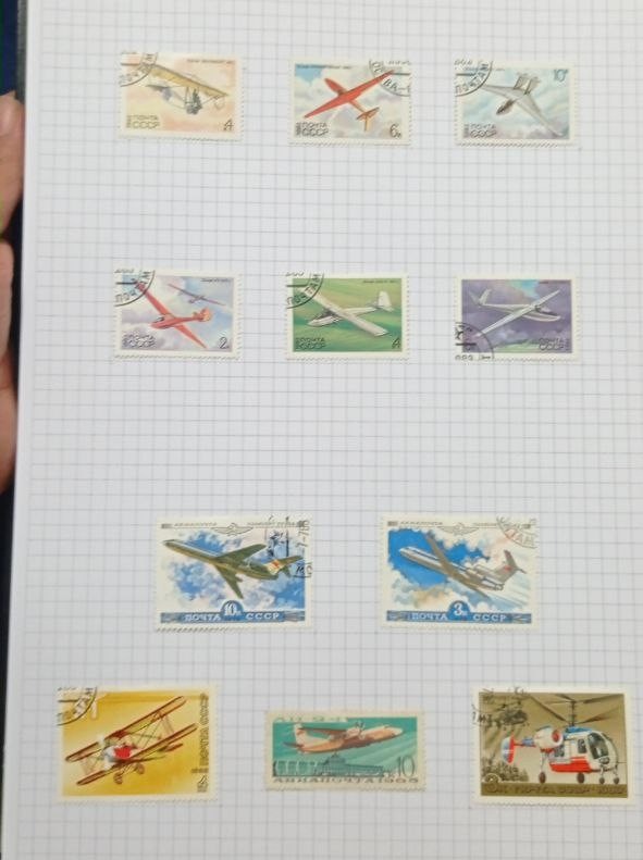 تعدادی تمبر خارجی با موضوع هواپیما