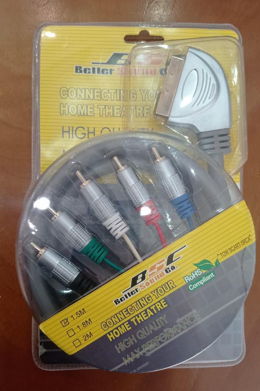 کابل مبدل صوت و تصویر اسکارت RCA SCART