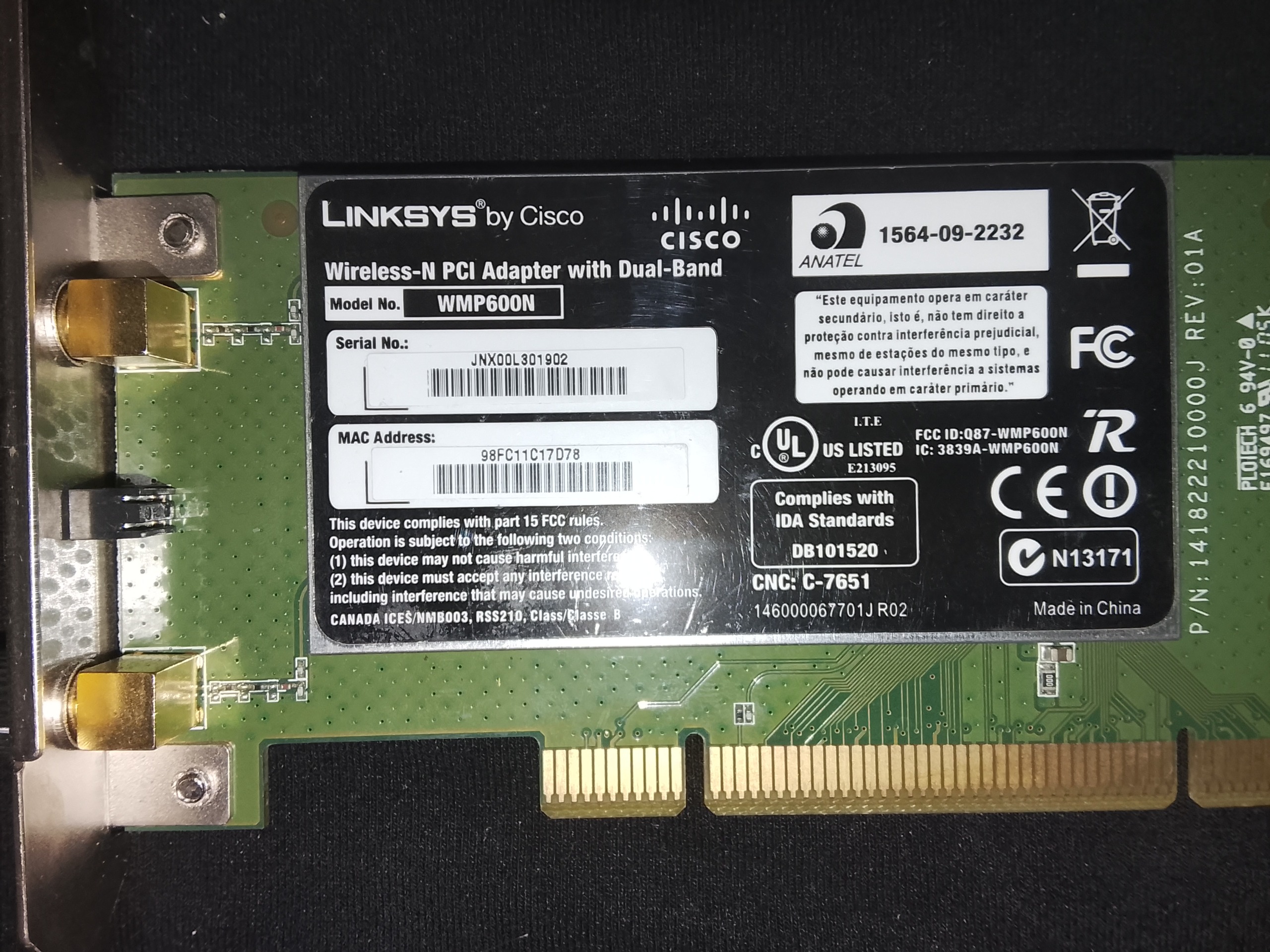 کارت شبکه وایرلس LINKSYS - دو بانده