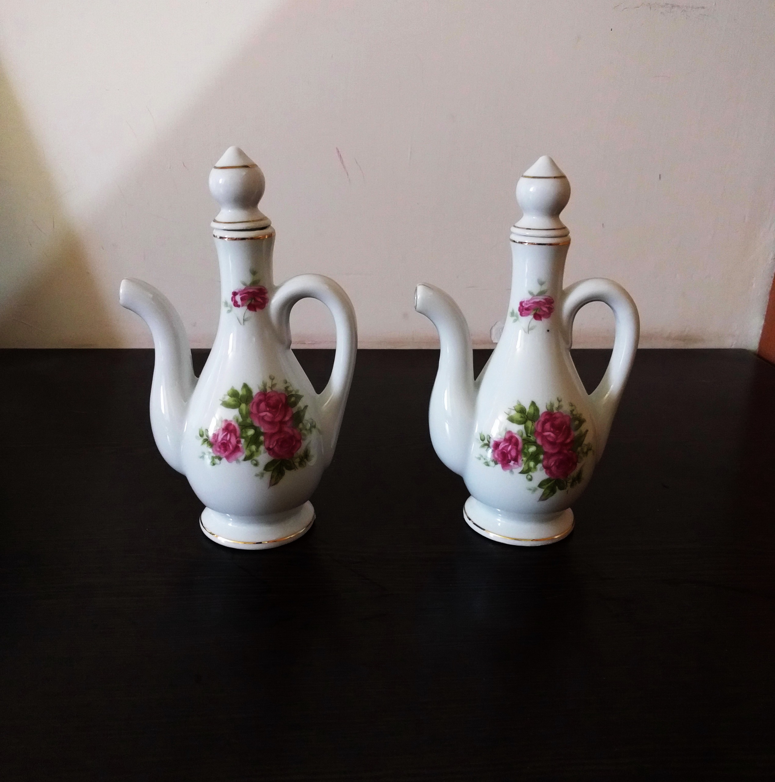 1 جفت گلاب پاش گل سرخی قدیمی آنتیک ژاپنی