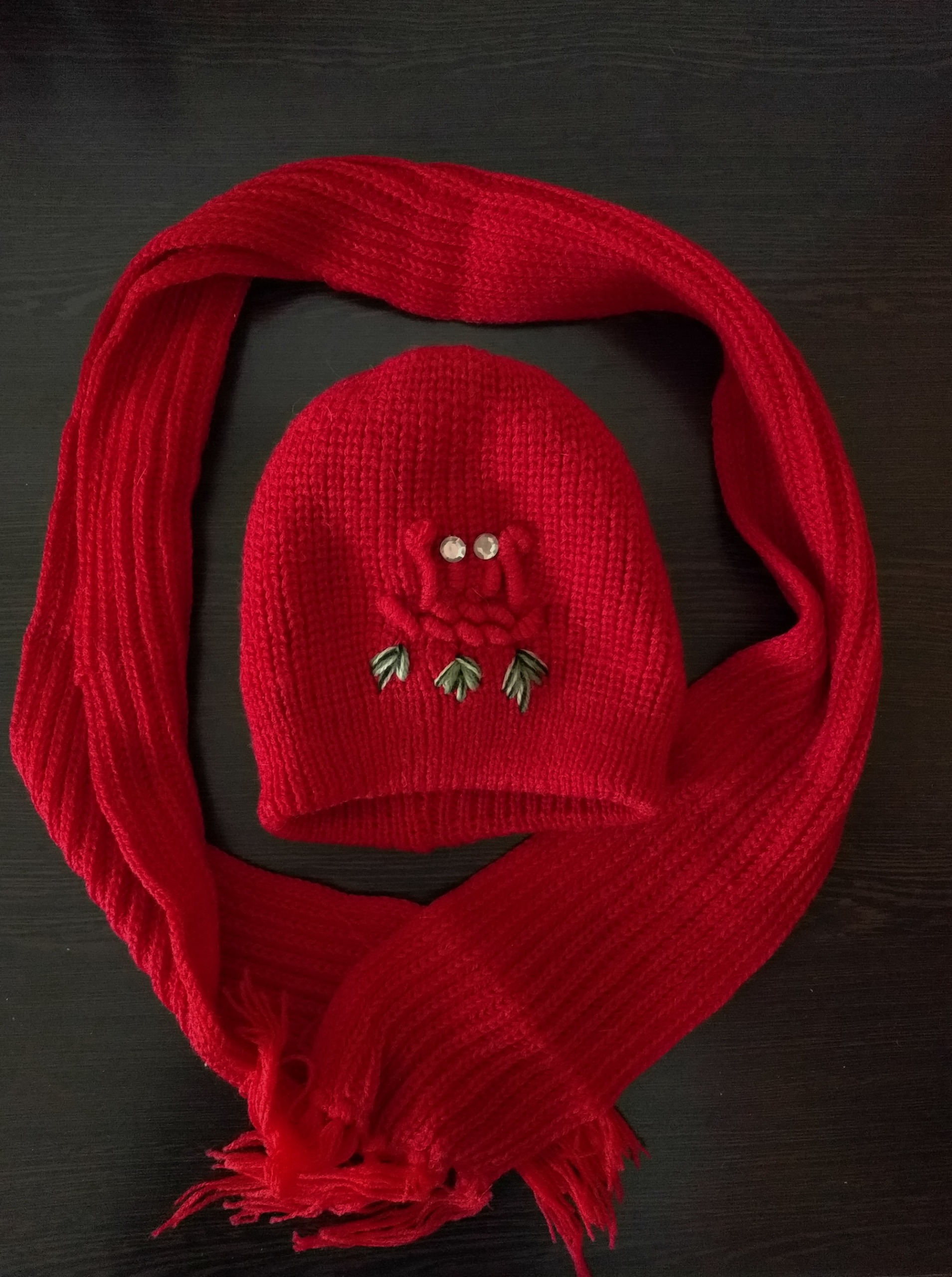 ست کلاه شالگردن بافتنی زنانه دخترانه فری سایز