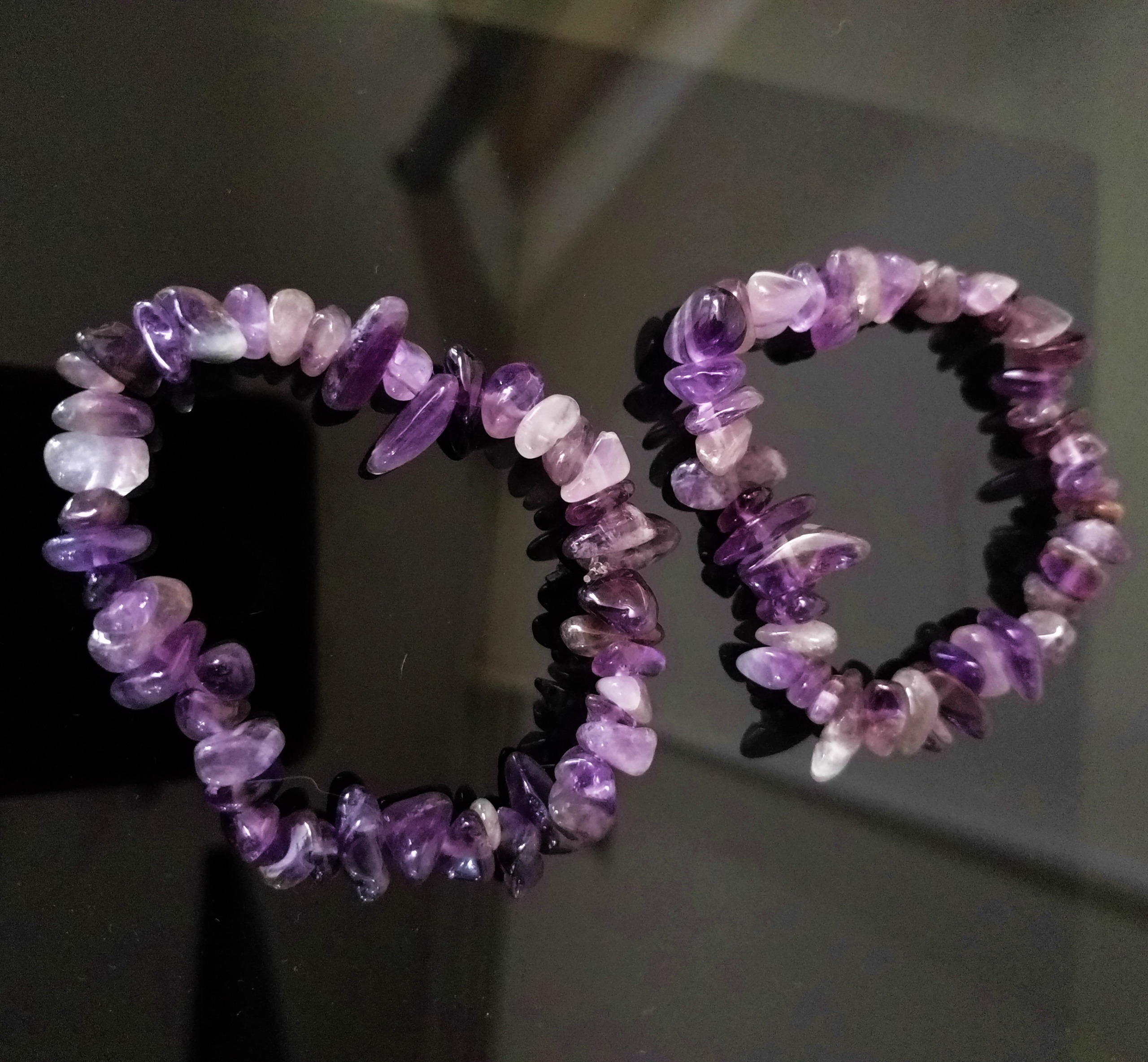 دستبند آمیتیست کشی 2 عدد با هم